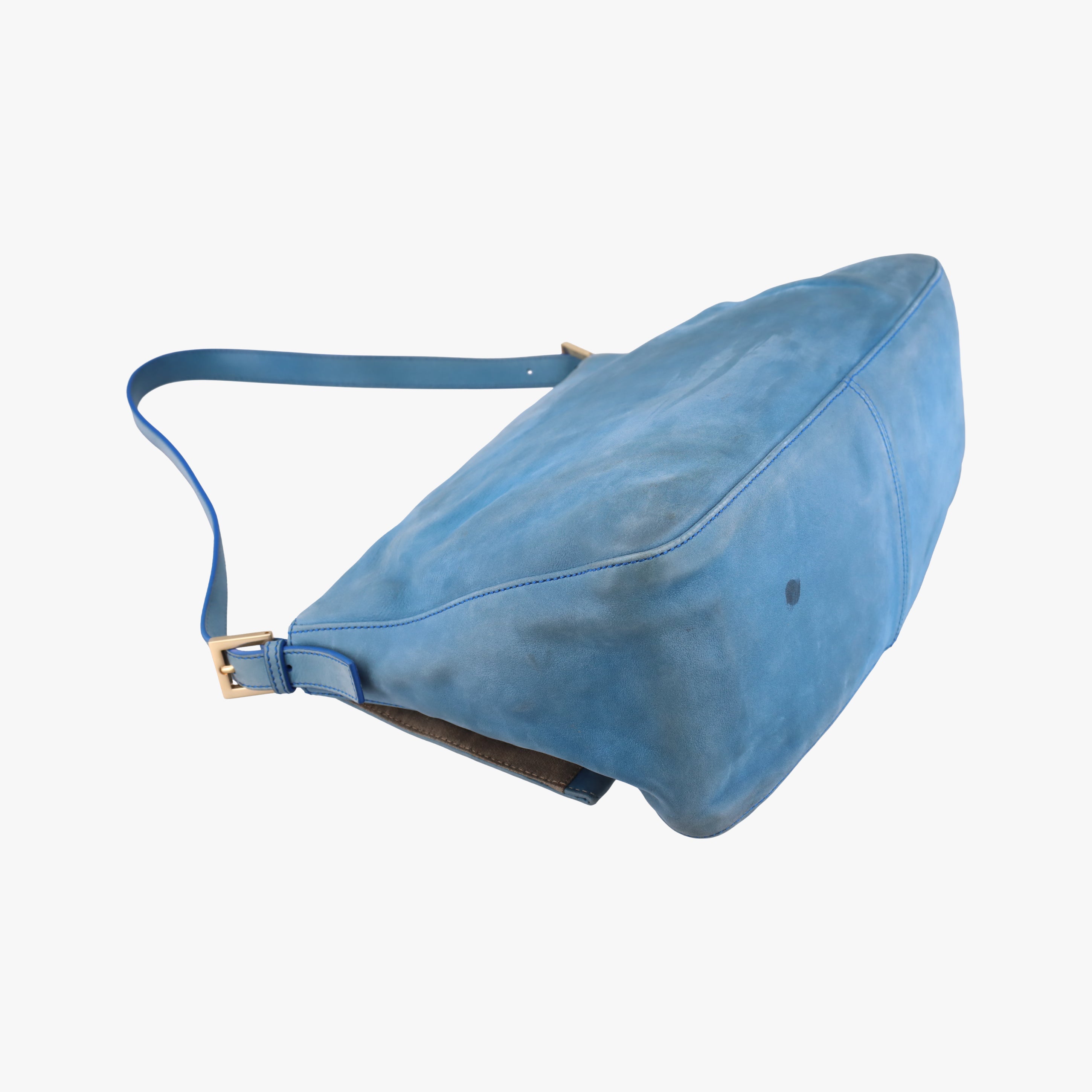 Secondhand Fendi Big Mamma Forever Flap Blue Leather 8BR638 shoulderbag | stylenewstar