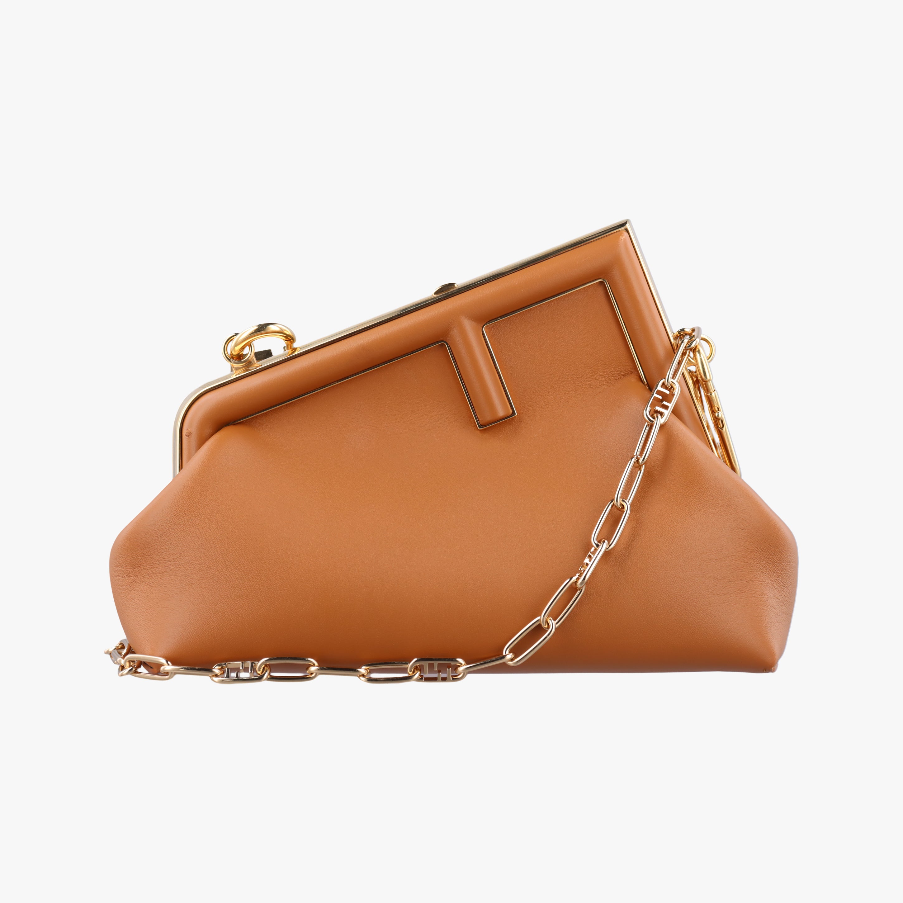 Secondhand Fendi First small Brown Leather 8BP129 shoulderbag | stylenewstar