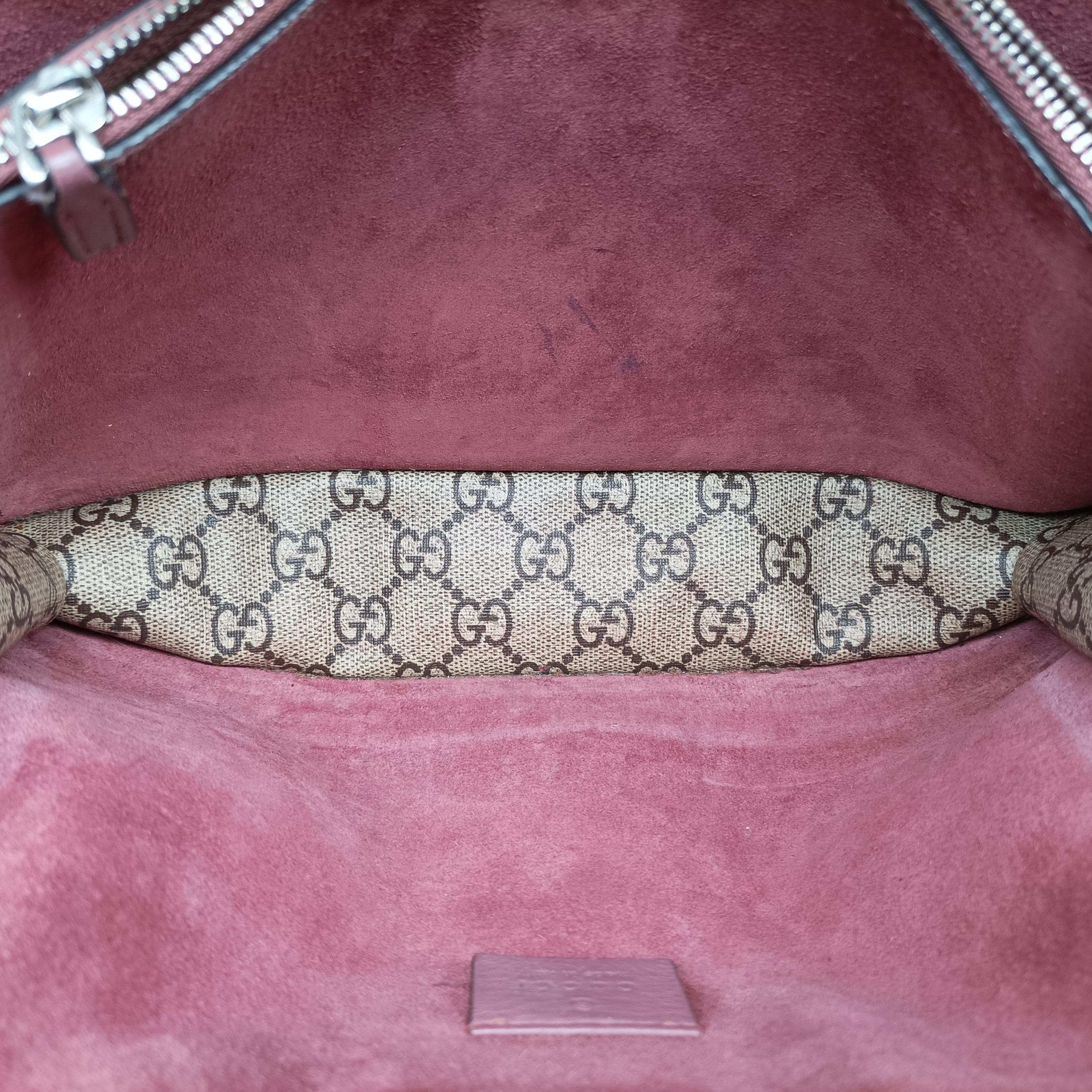 Pre-owned Gucci Dionysus beige×red×multicolor PVC coated canvas 400249 shoulderbag | stylenewstar