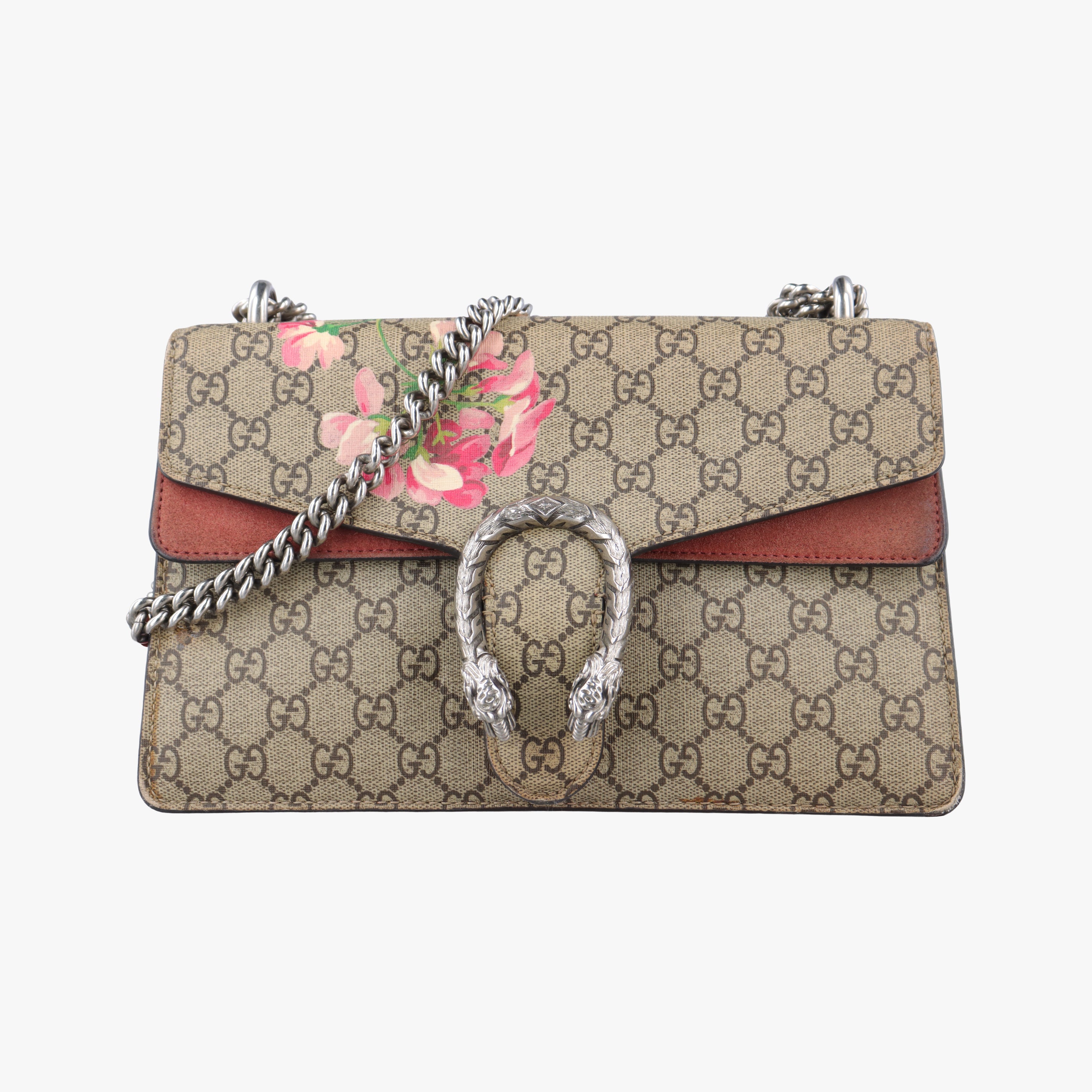 Pre-owned Gucci Dionysus beige×red×multicolor PVC coated canvas 400249 shoulderbag | stylenewstar