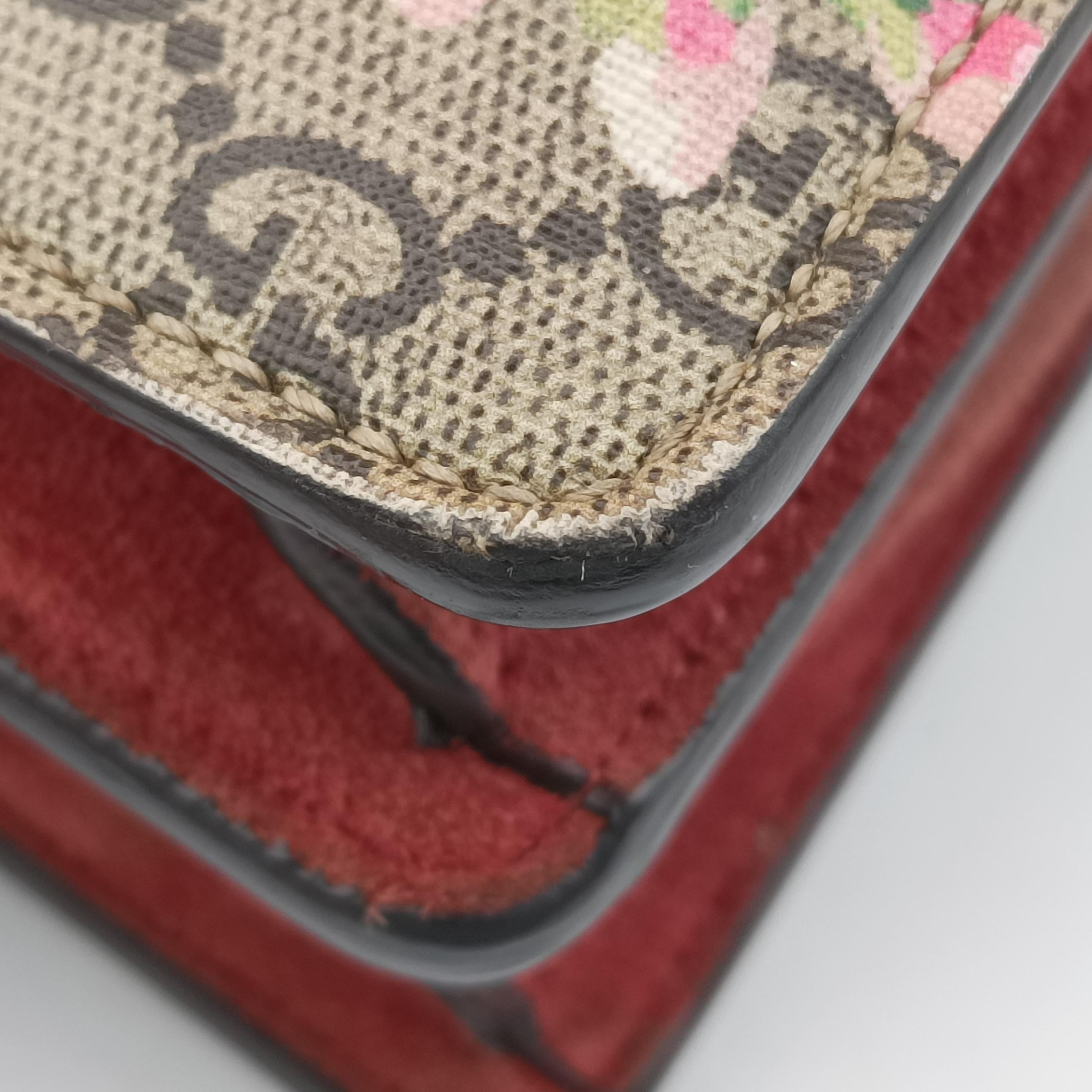 Pre-owned Gucci Dionysus beige×red×multicolor PVC coated canvas 400249 shoulderbag | stylenewstar