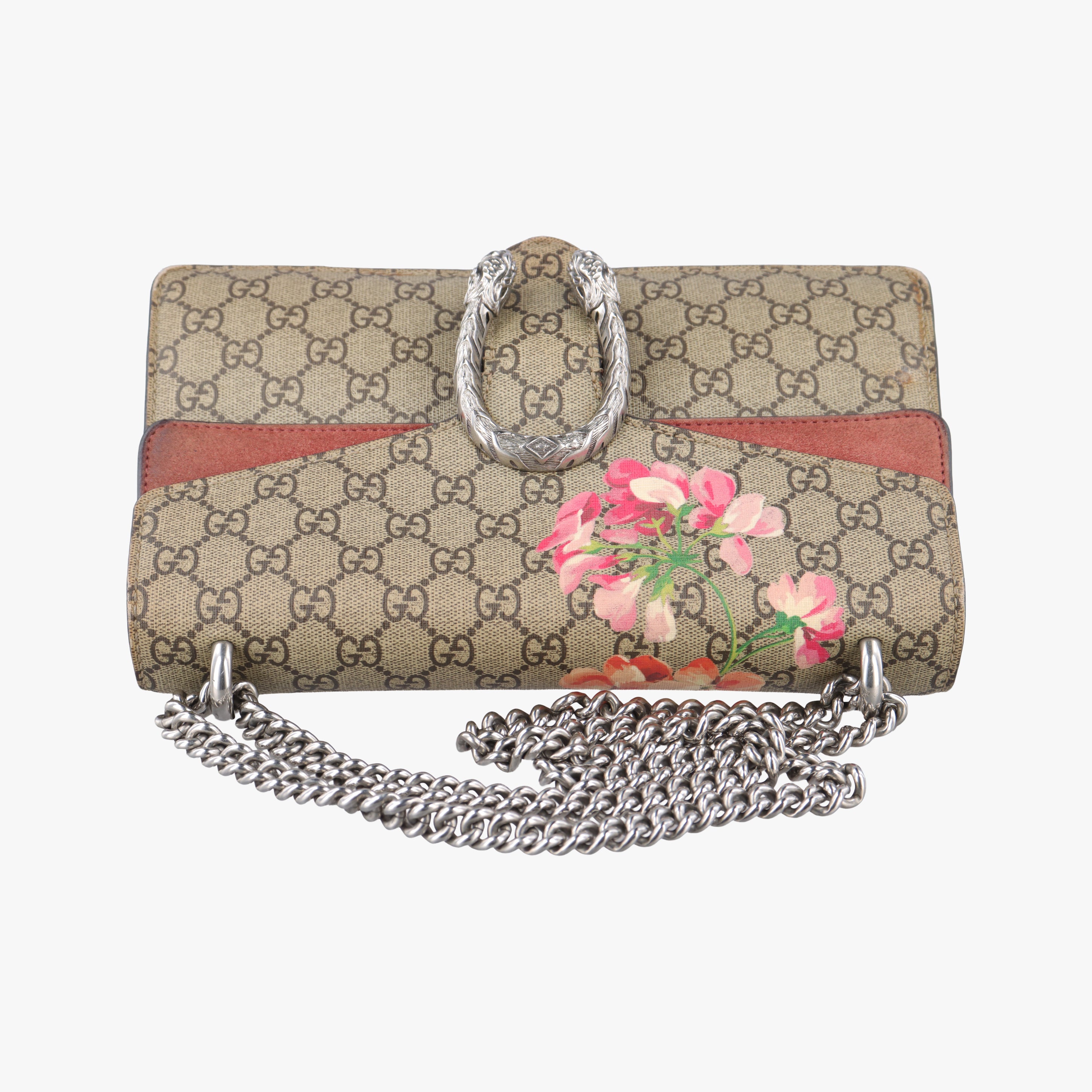 Pre-owned Gucci Dionysus beige×red×multicolor PVC coated canvas 400249 shoulderbag | stylenewstar