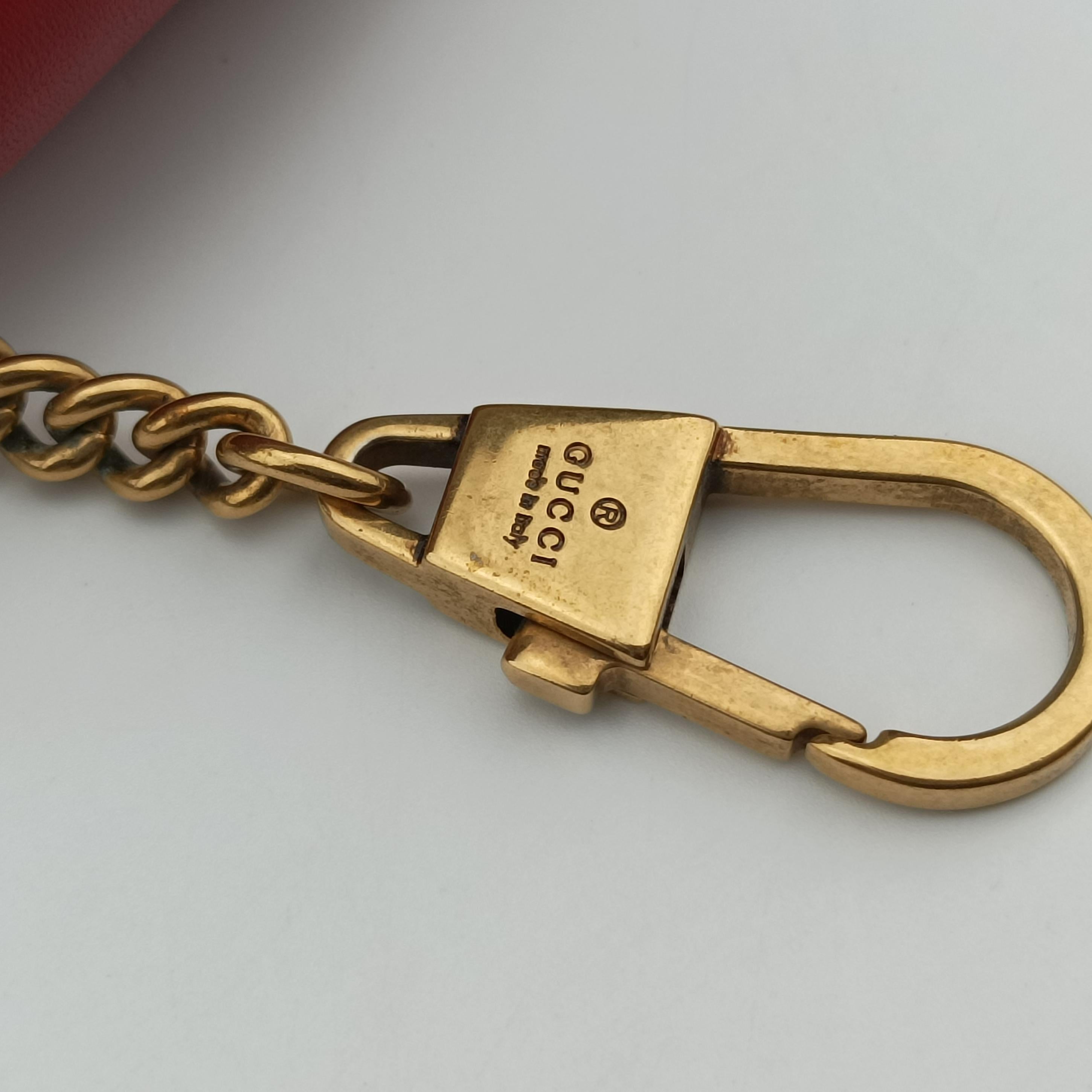 Pre-owned Gucci GG Marmont Red Leather 476433 shoulderbag | stylenewstar