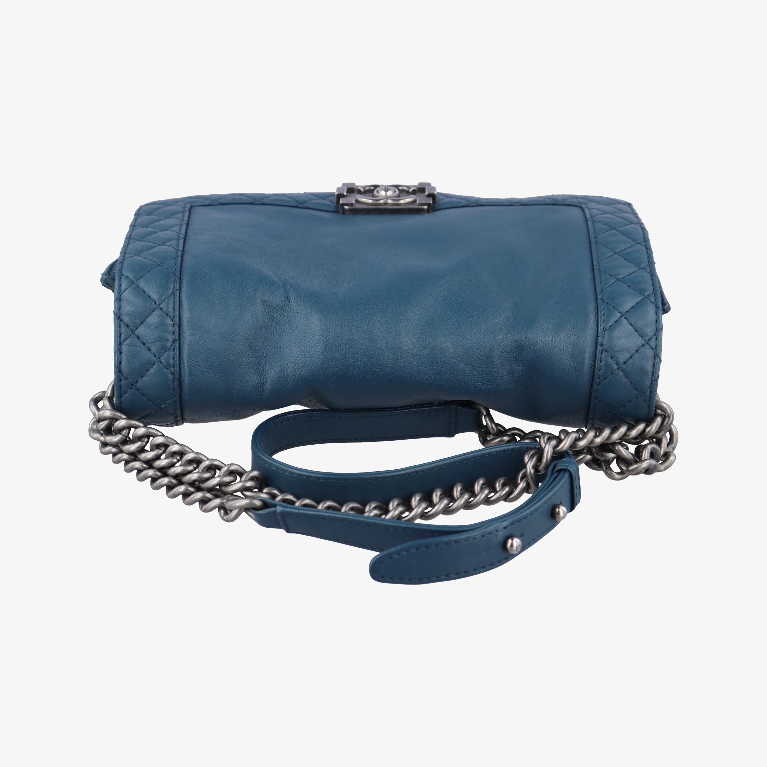 Pre-owned Chanel BOY CHANEL Blue leather A67948 shoulderbag | stylenewstar