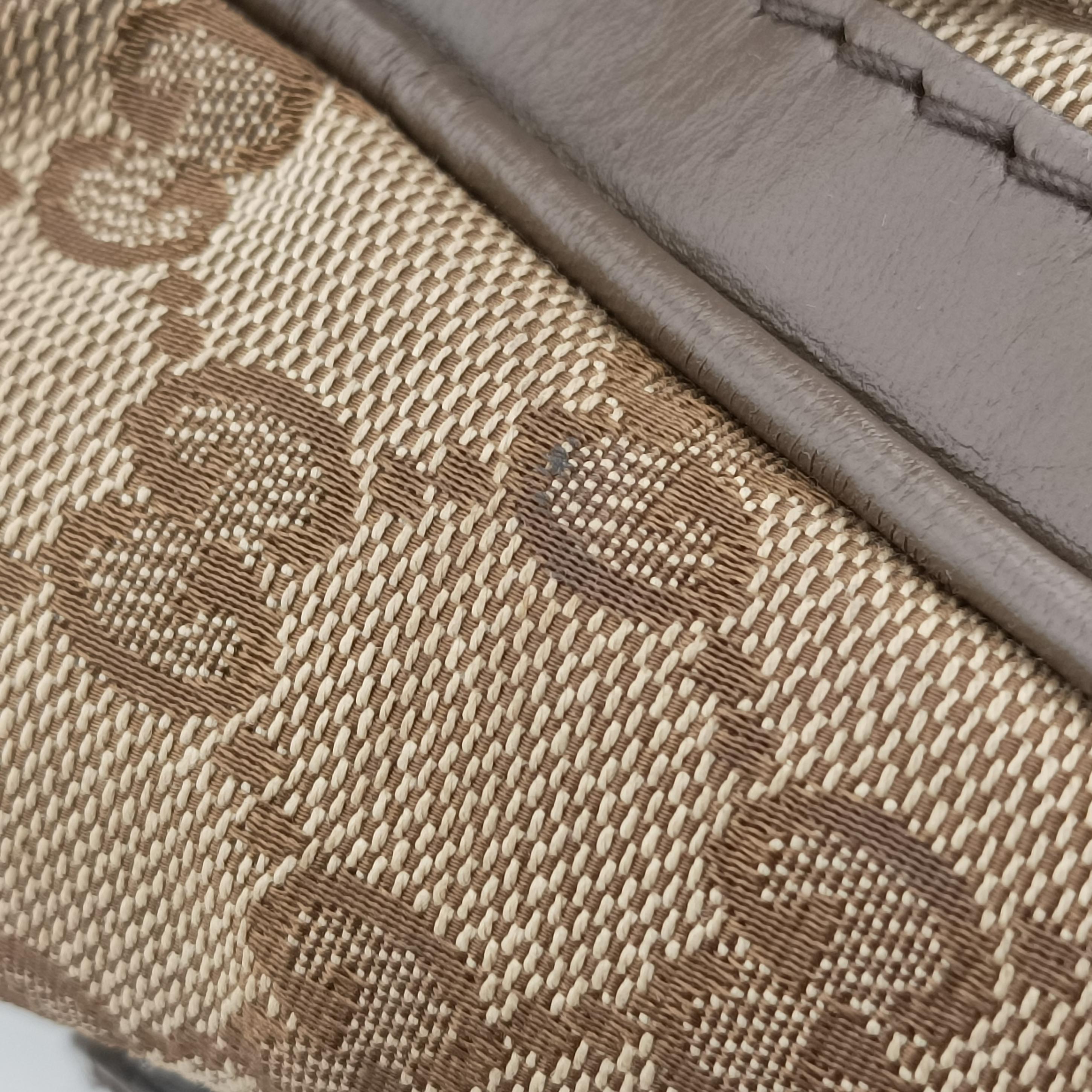 Vintage Gucci Sherry Line Beige x red x Brown canvas x leather 247205 shoulderbag | stylenewstar