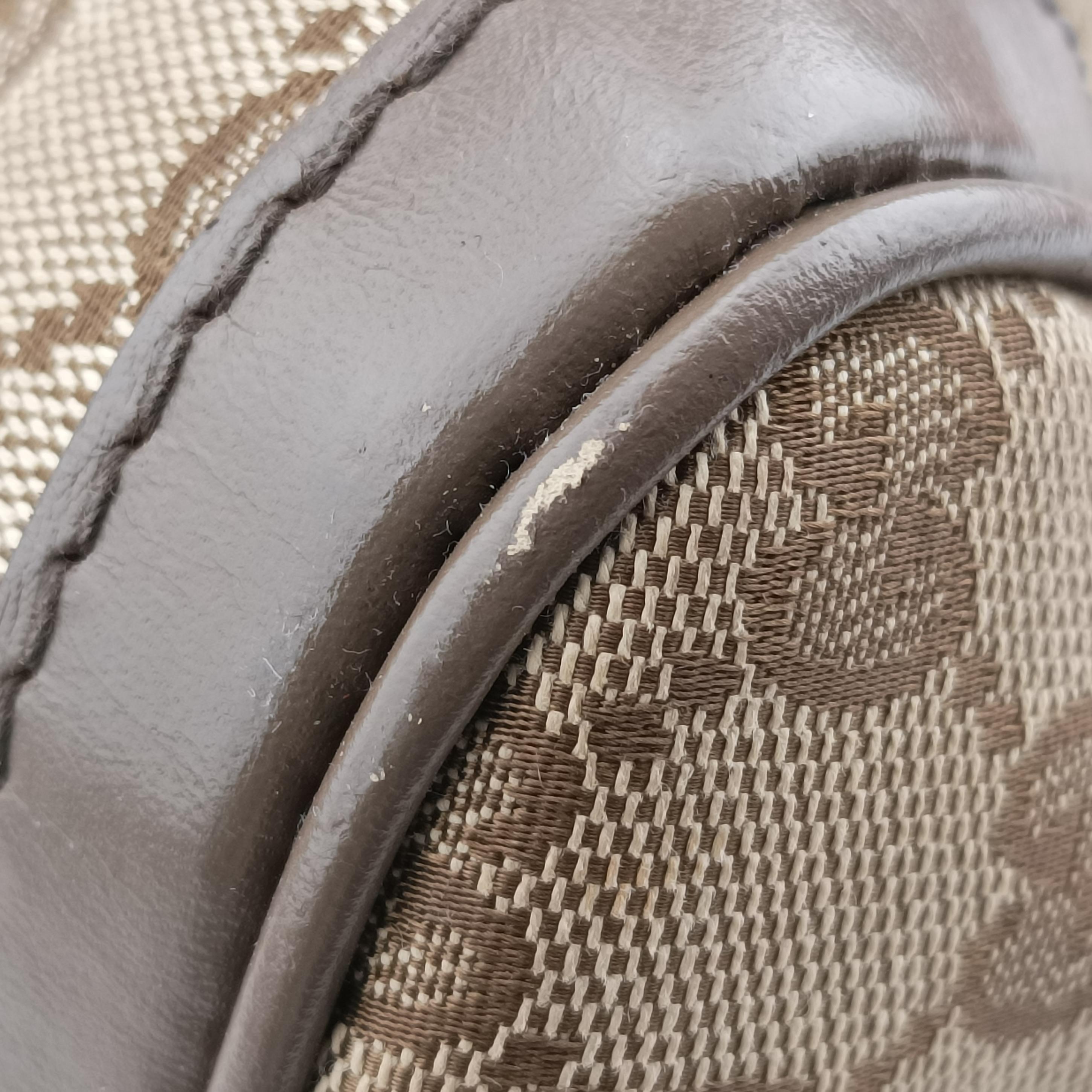 Vintage Gucci Sherry Line Beige x red x Brown canvas x leather 247205 shoulderbag | stylenewstar