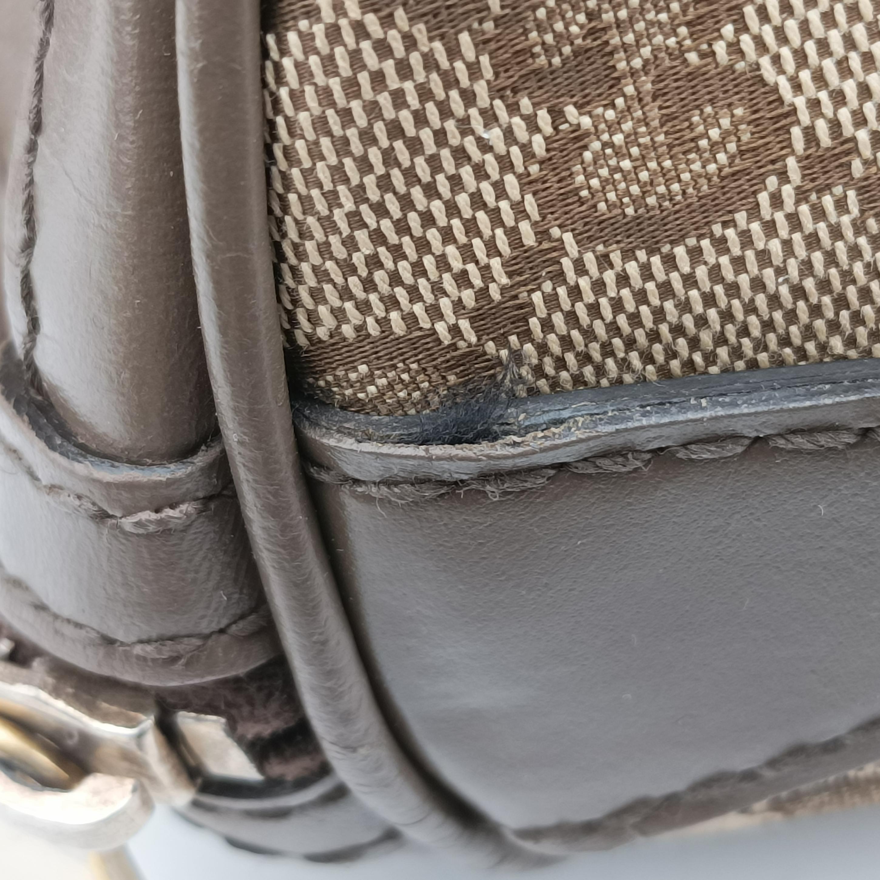 Vintage Gucci Sherry Line Beige x red x Brown canvas x leather 247205 shoulderbag | stylenewstar