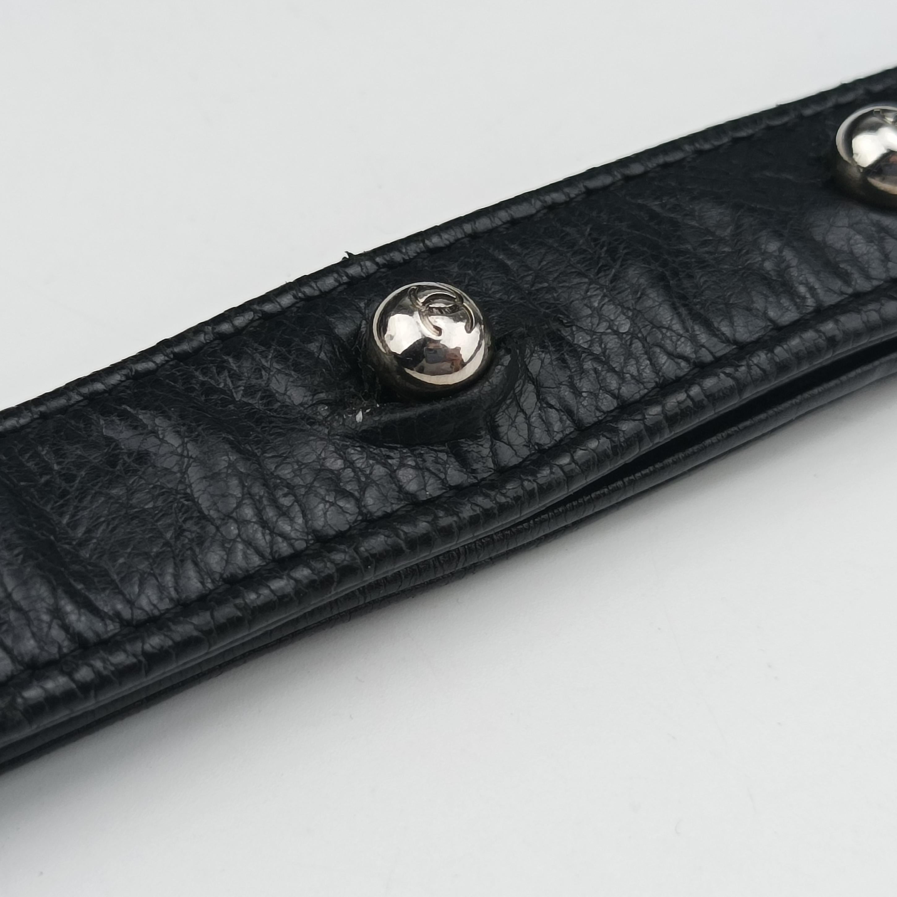 Pre-owned Chanel BOY CHANEL Black leather A92106 shoulderbag | stylenewstar