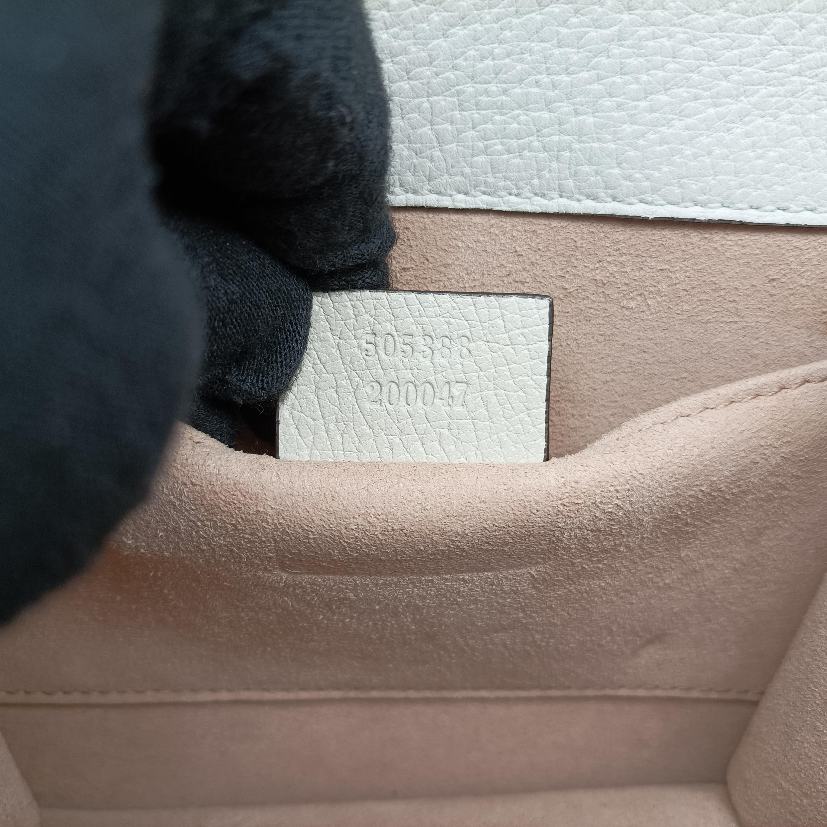 Pre-owned Gucci Web Stripe Butterfly Totem White×multicolor Leather 505388 shoulderbag | stylenewstar