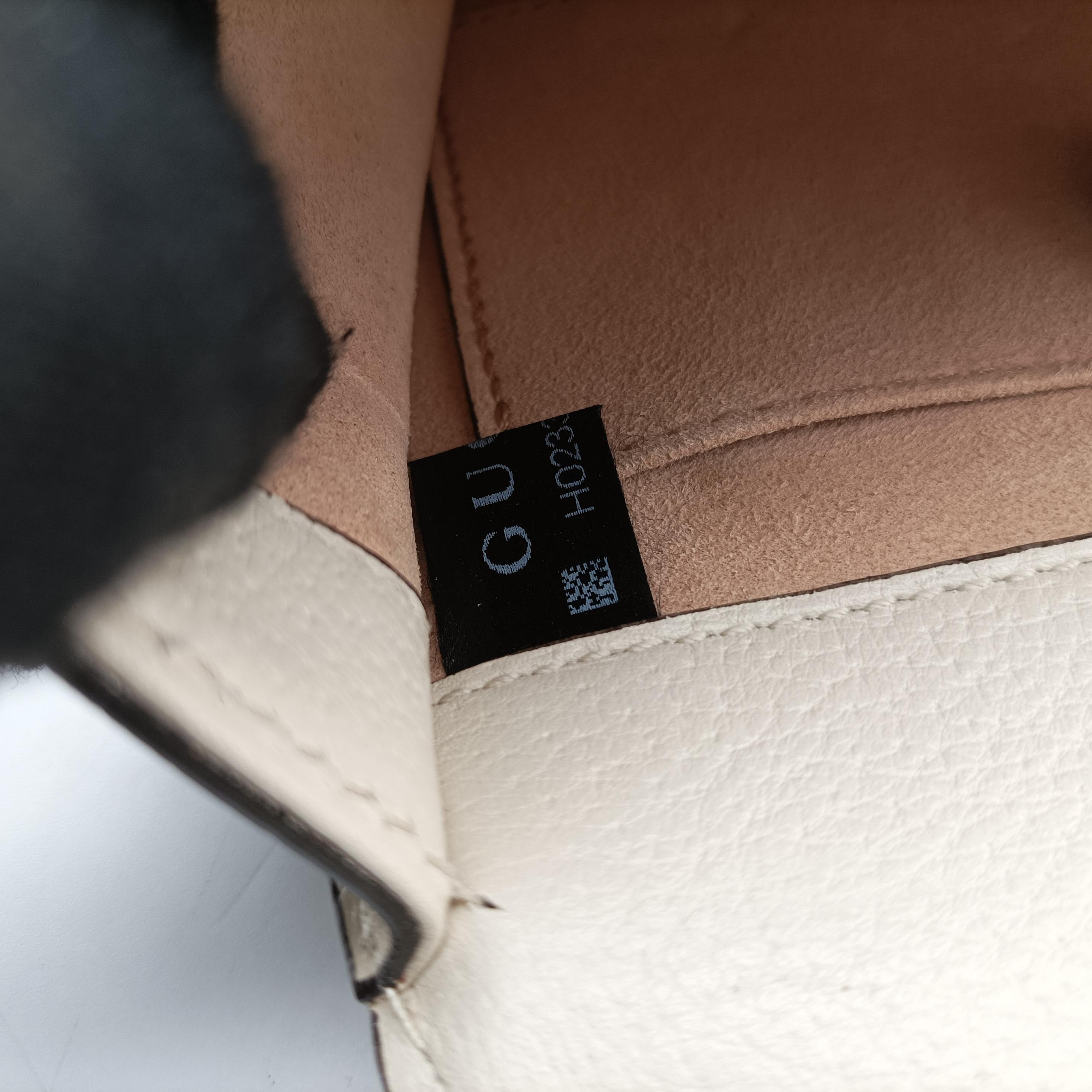 Pre-owned Gucci Web Stripe Butterfly Totem White×multicolor Leather 505388 shoulderbag | stylenewstar