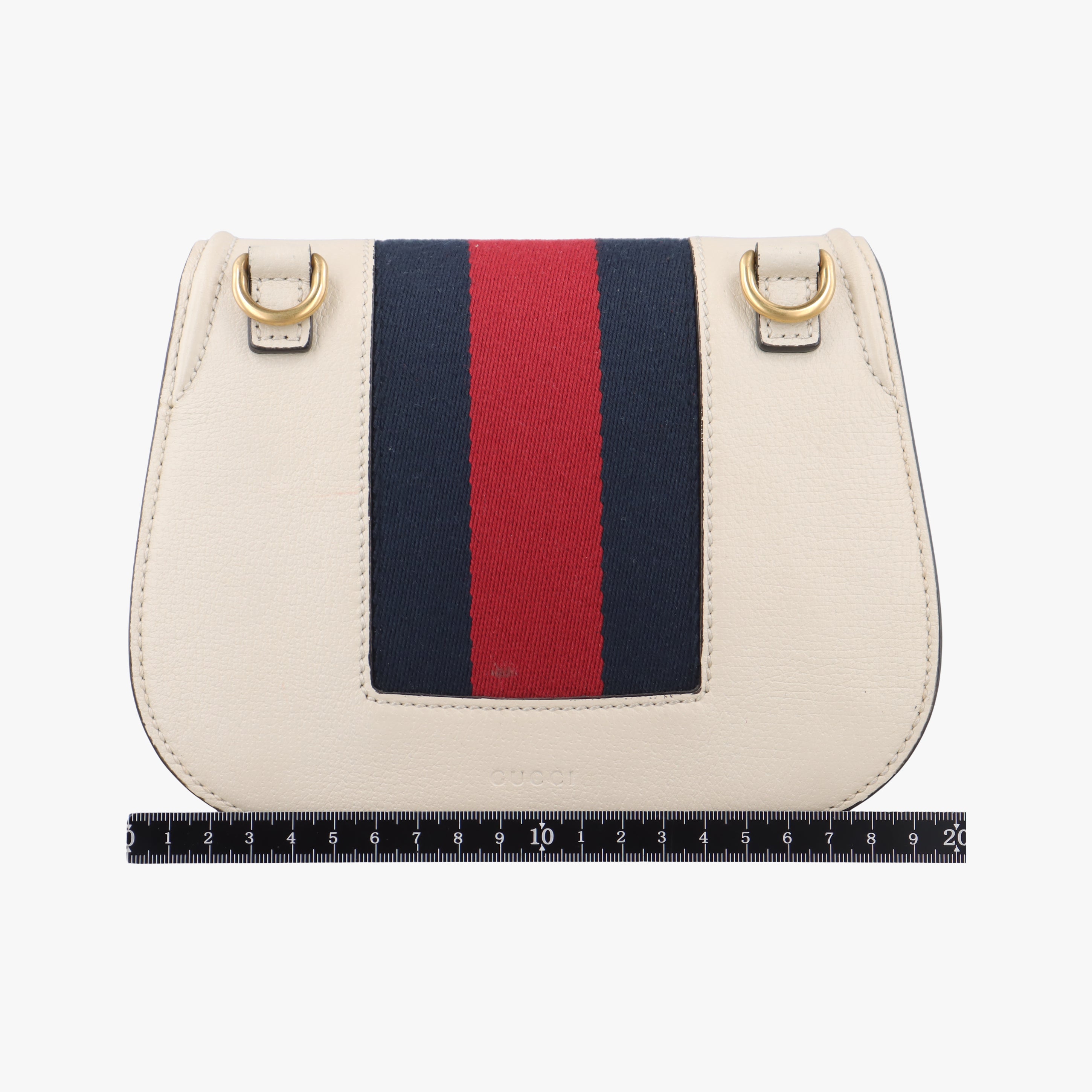 Pre-owned Gucci Web Stripe Butterfly Totem White×multicolor Leather 505388 shoulderbag | stylenewstar
