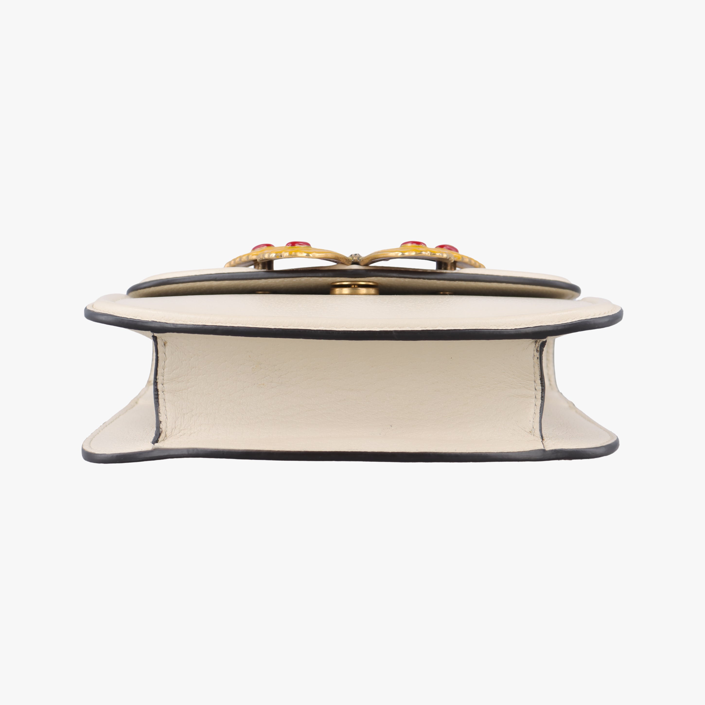 Pre-owned Gucci Web Stripe Butterfly Totem White×multicolor Leather 505388 shoulderbag | stylenewstar