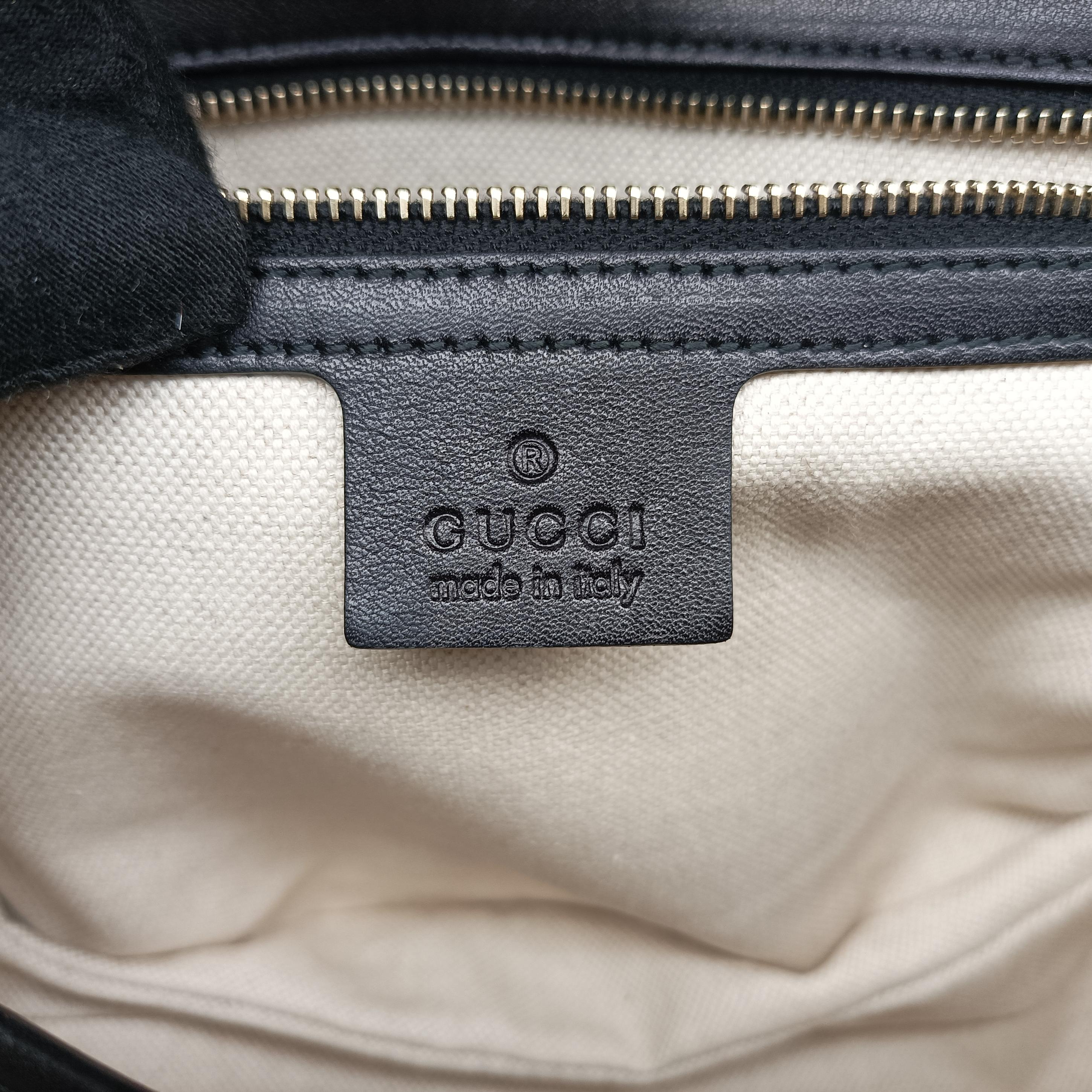 Pre-owned Gucci New Bamboo Black×Multicolour ponyhair×Leather 240242 shoulderbag | stylenewstar