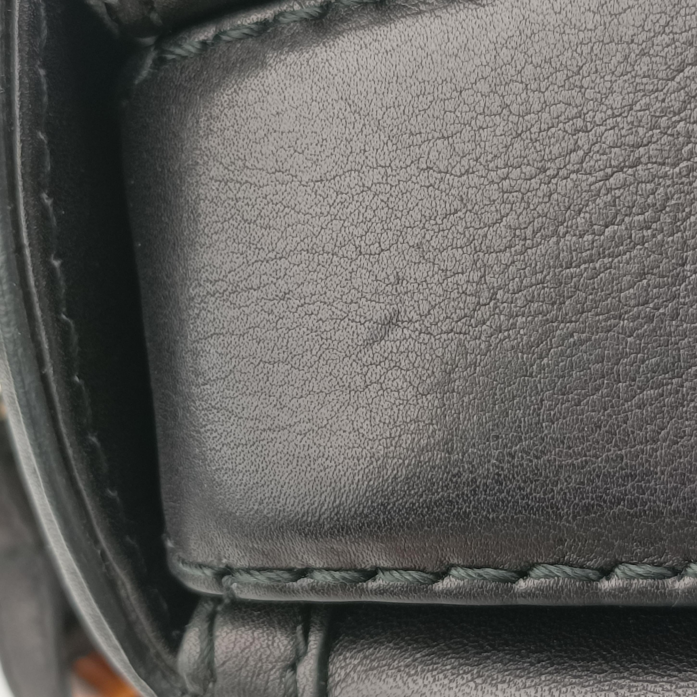 Pre-owned Gucci New Bamboo Black×Multicolour ponyhair×Leather 240242 shoulderbag | stylenewstar