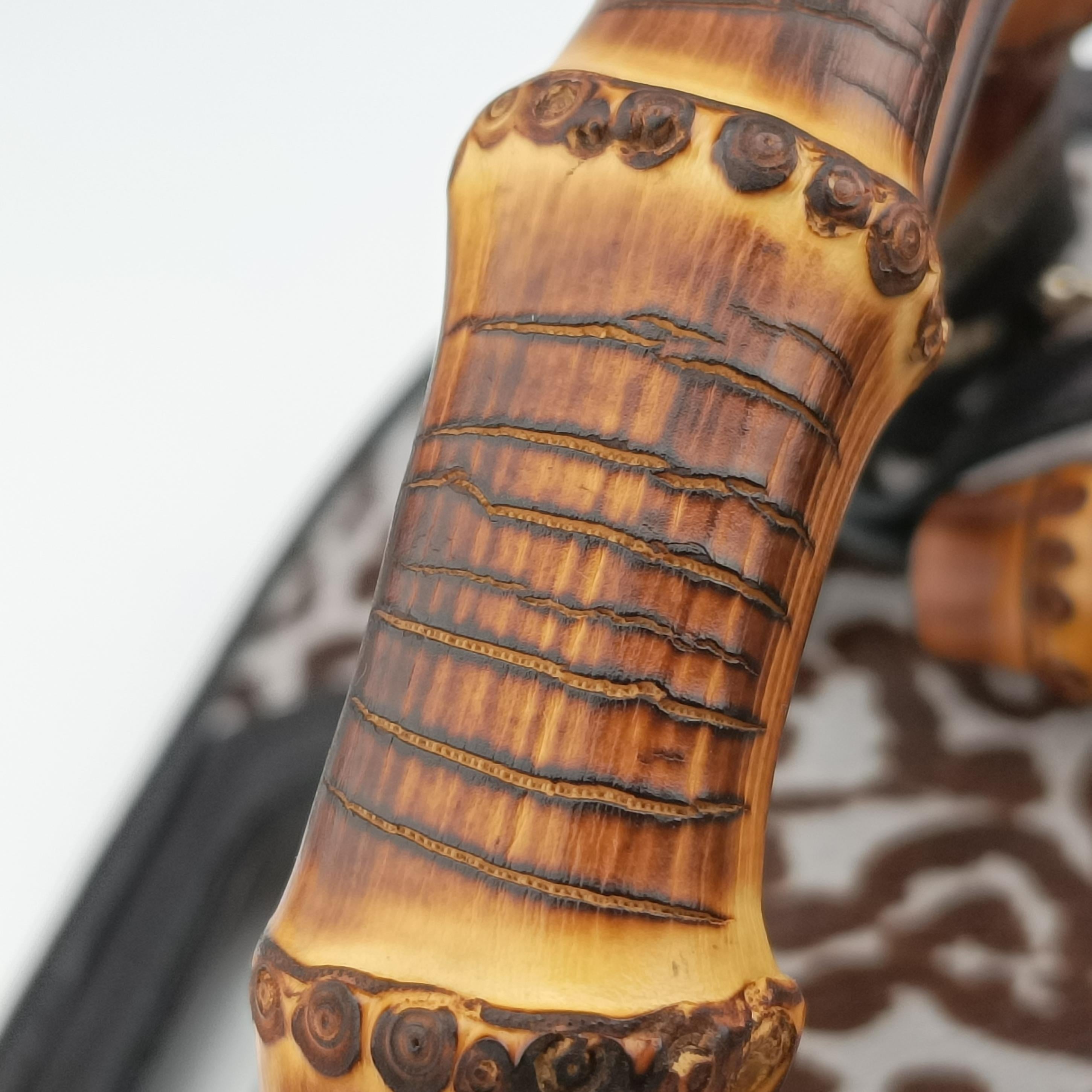 Pre-owned Gucci New Bamboo Black×Multicolour ponyhair×Leather 240242 shoulderbag | stylenewstar