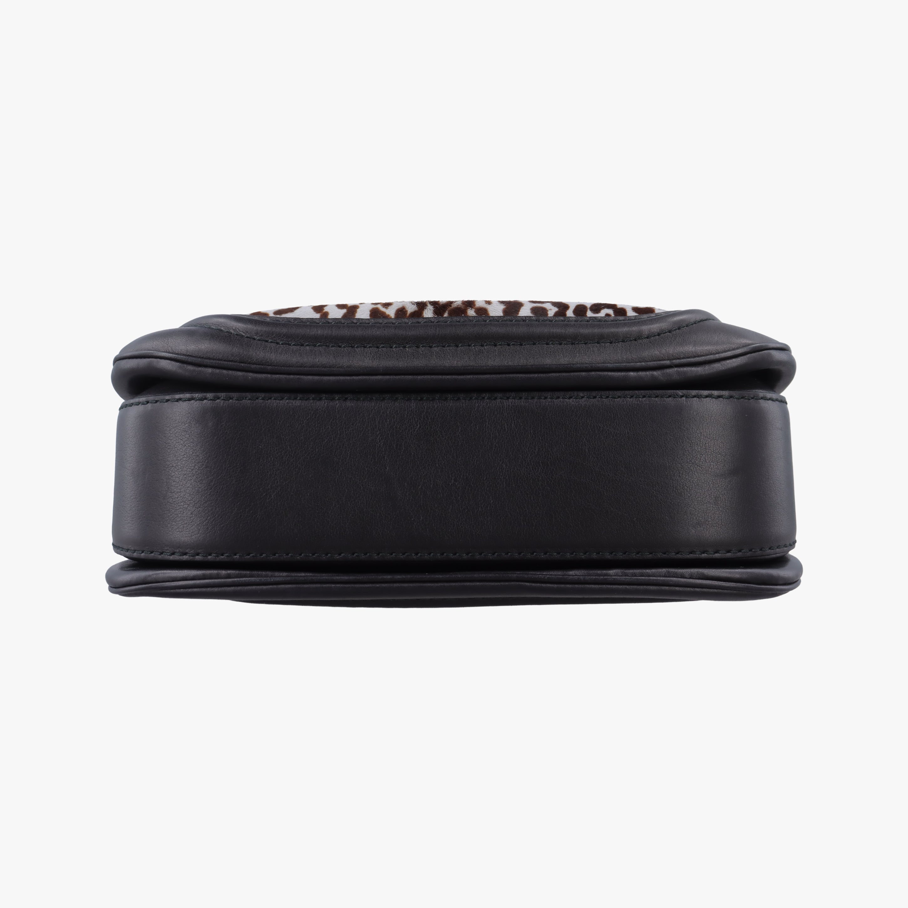 Pre-owned Gucci New Bamboo Black×Multicolour ponyhair×Leather 240242 shoulderbag | stylenewstar