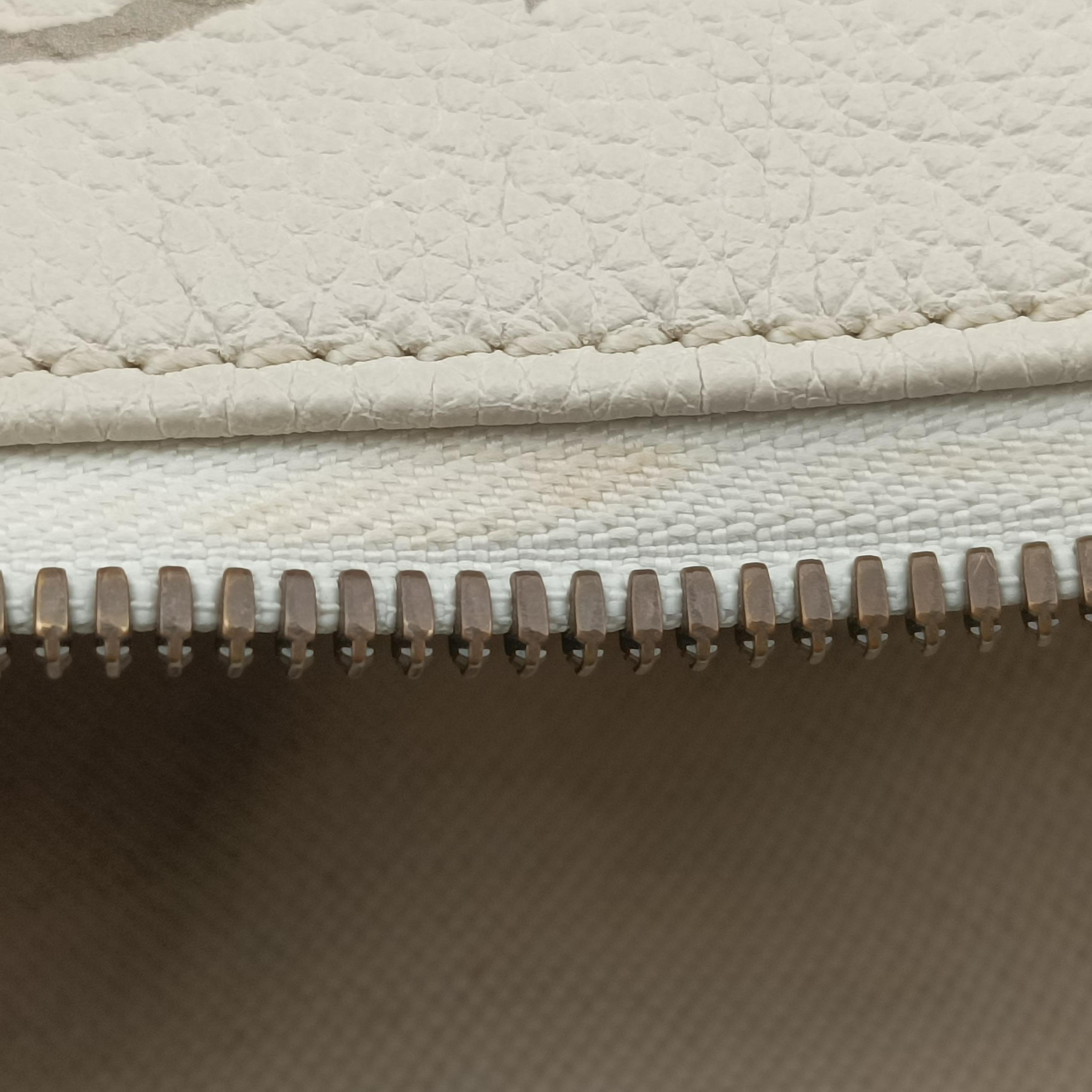 Pre-owned Gucci Gucci Print White Leather 530412 bum bag/waist bag | stylenewstar