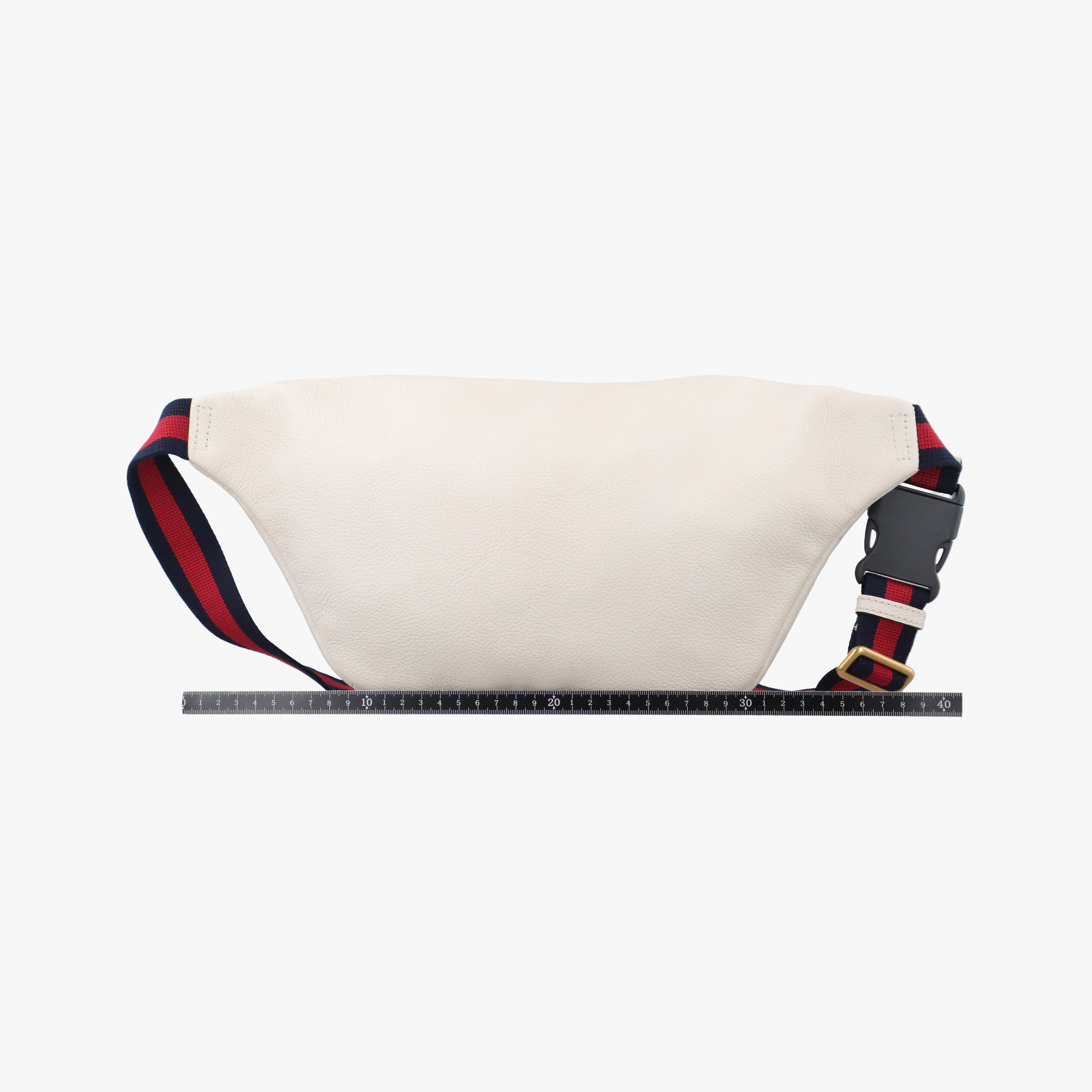 Pre-owned Gucci Gucci Print White Leather 530412 bum bag/waist bag | stylenewstar