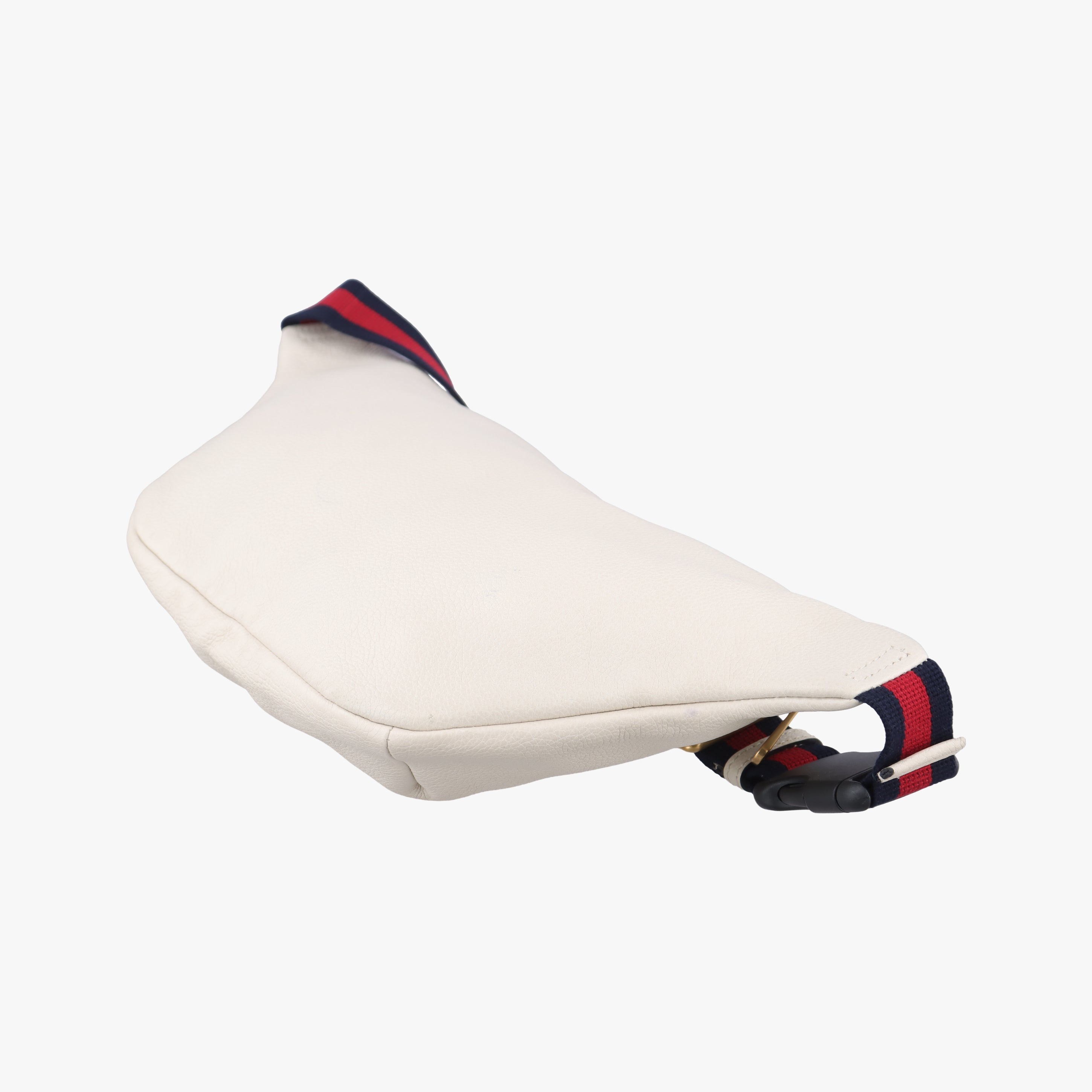 Pre-owned Gucci Gucci Print White Leather 530412 bum bag/waist bag | stylenewstar