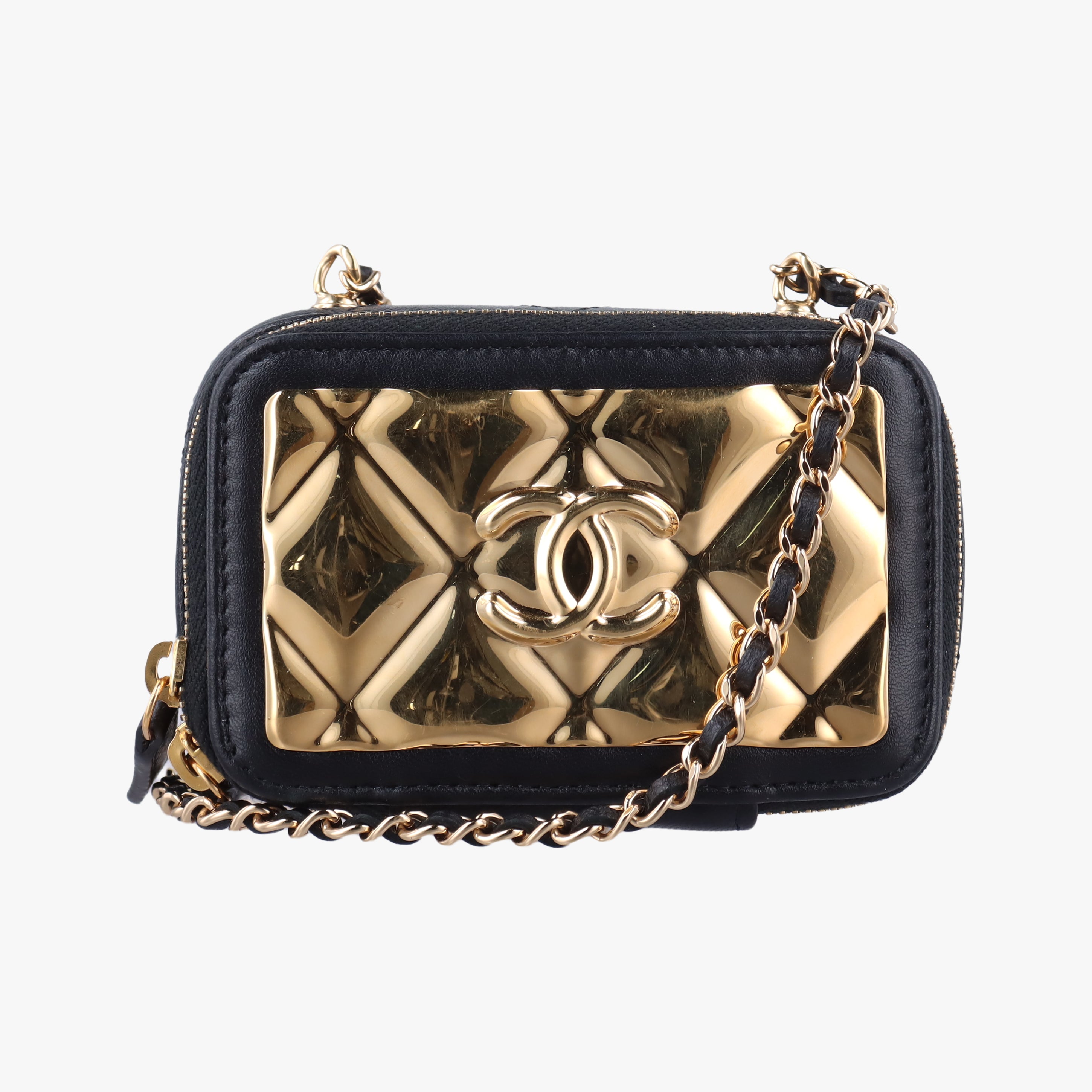 Pre-owned Chanel Classic Flap Black × Gold Leather AP2393 shoulderbag | stylenewstar