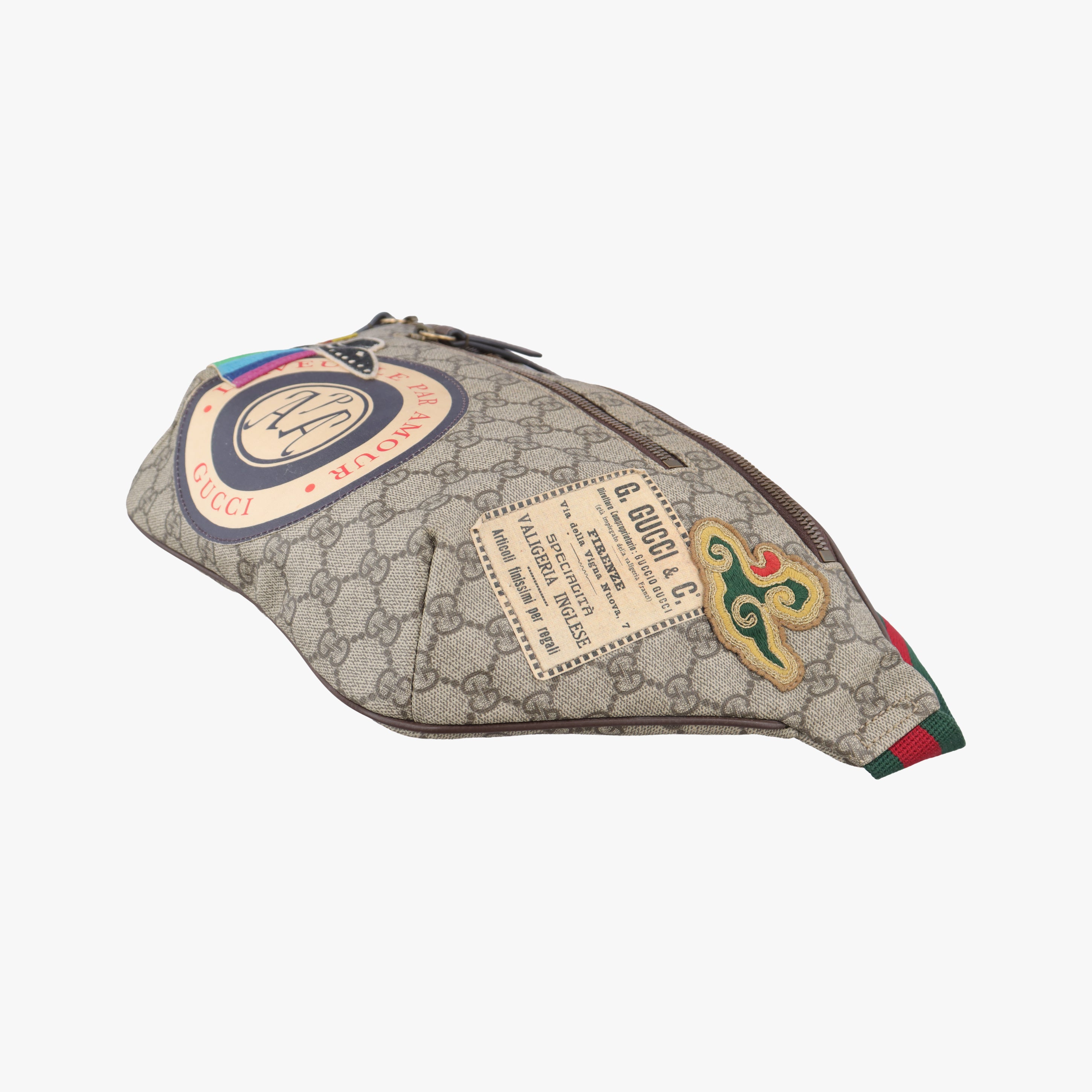 Vintage Gucci GG Supreme Courrier beige×Multi Canvas 529711 bum bag/waist bag | stylenewstar