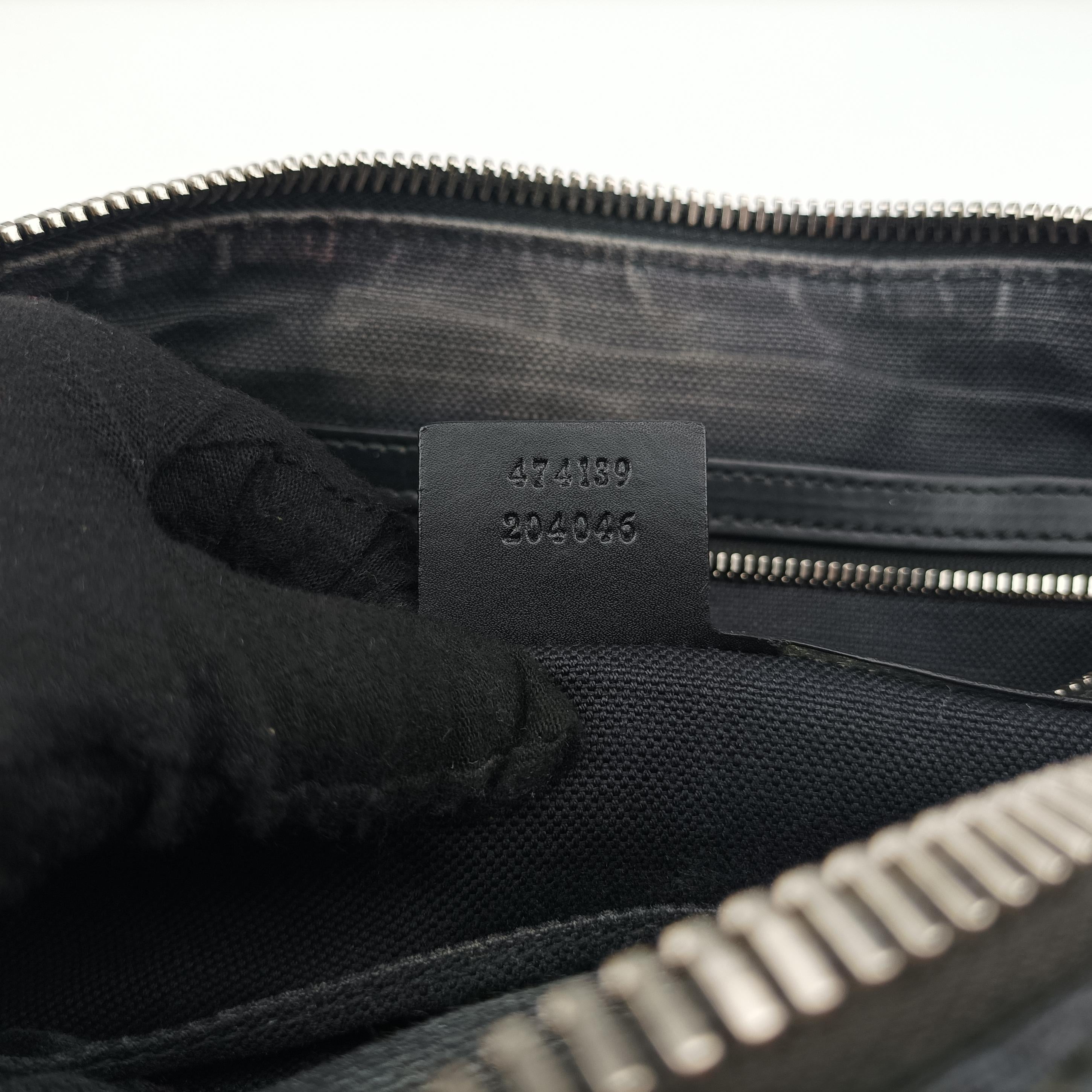 Pre-owned Gucci GG Supreme Shelley Messenger Black×red PVC coated canvas 474139 shoulderbag | stylenewstar