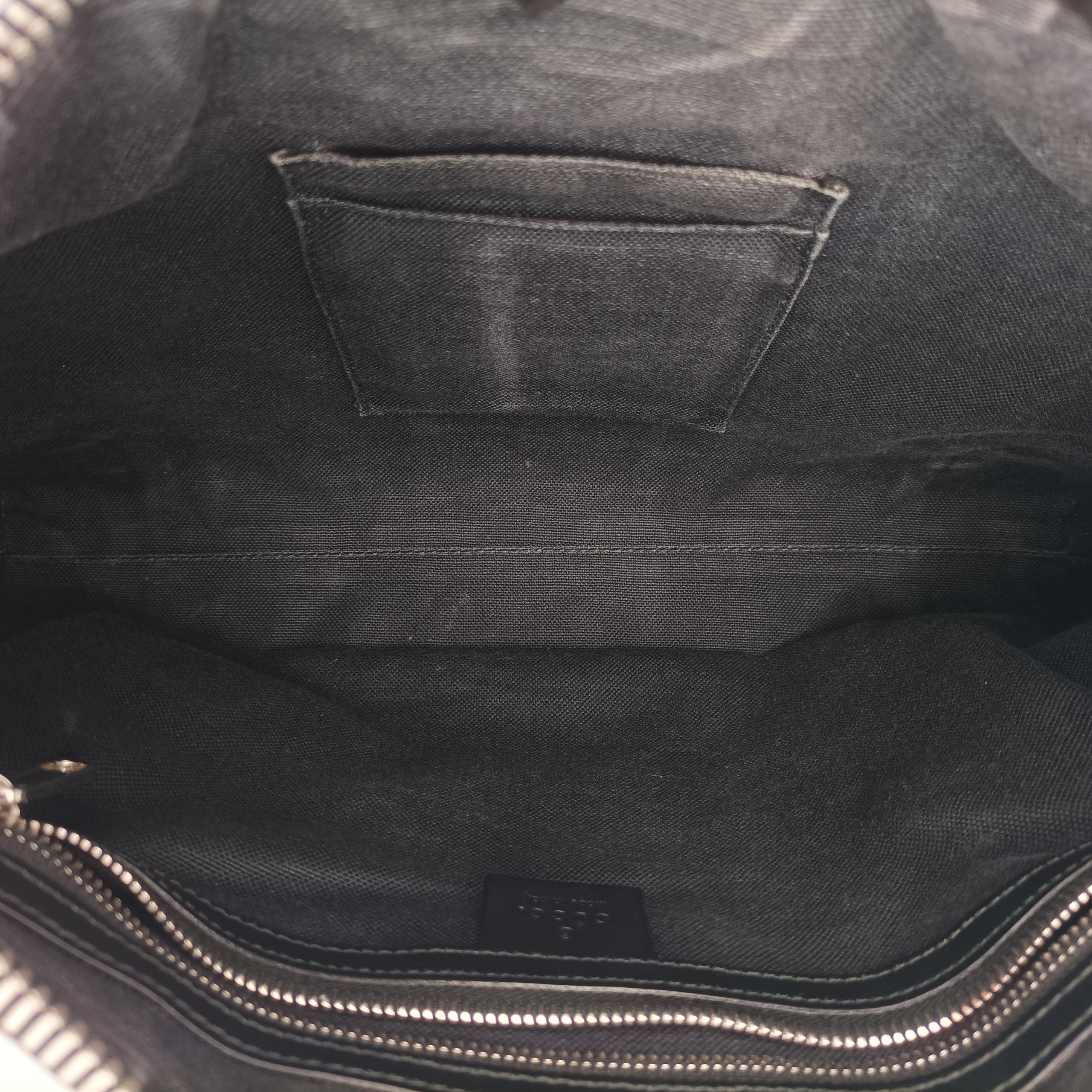 Pre-owned Gucci GG Supreme Shelley Messenger Black×red PVC coated canvas 474139 shoulderbag | stylenewstar