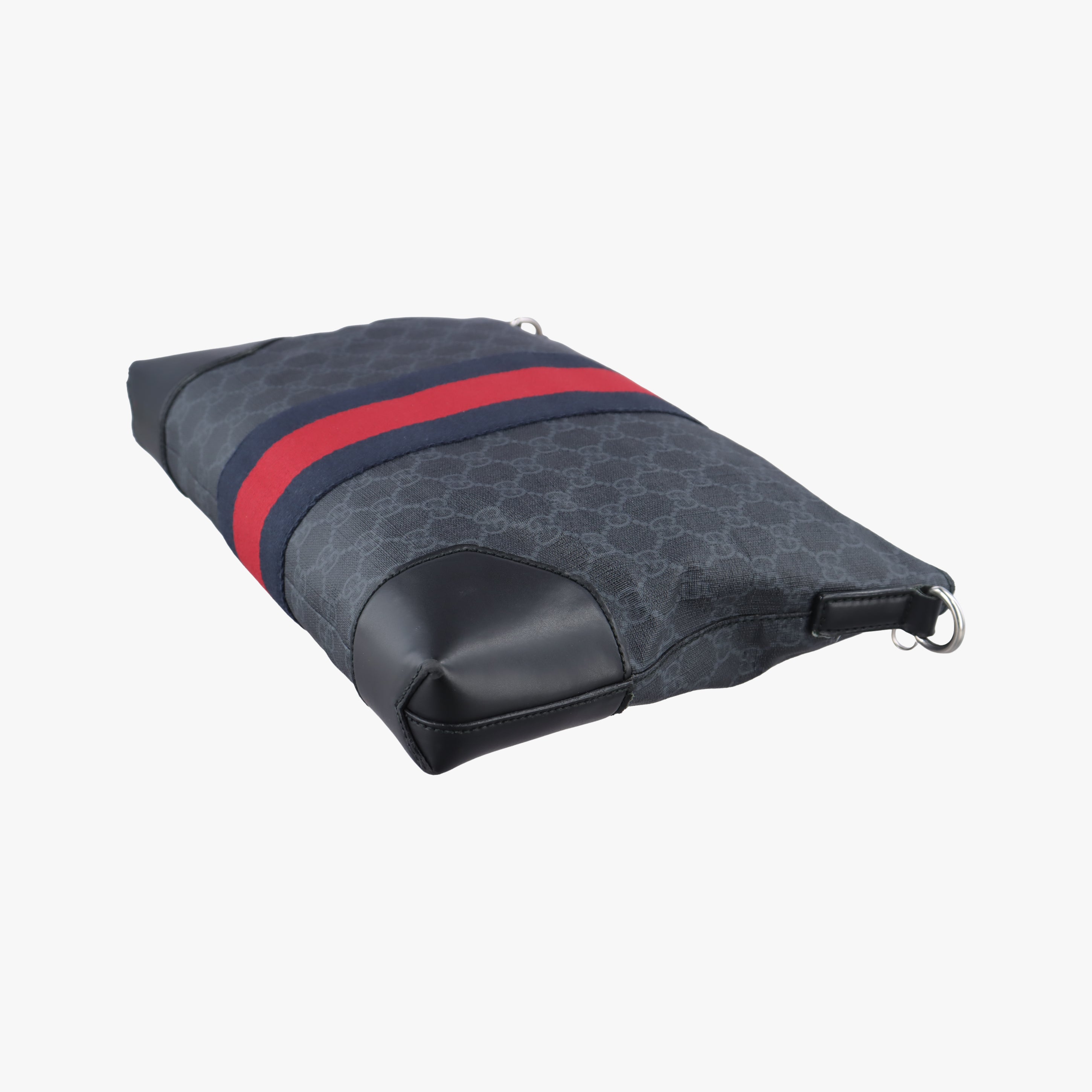 Pre-owned Gucci GG Supreme Shelley Messenger Black×red PVC coated canvas x leather 474139 shoulderbag | stylenewstar