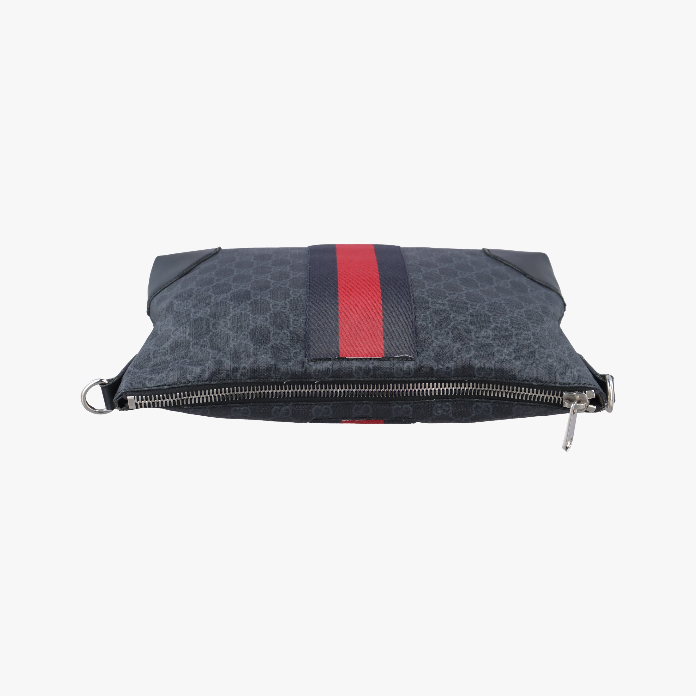 Pre-owned Gucci GG Supreme Shelley Messenger Black×red PVC coated canvas x leather 474139 shoulderbag | stylenewstar