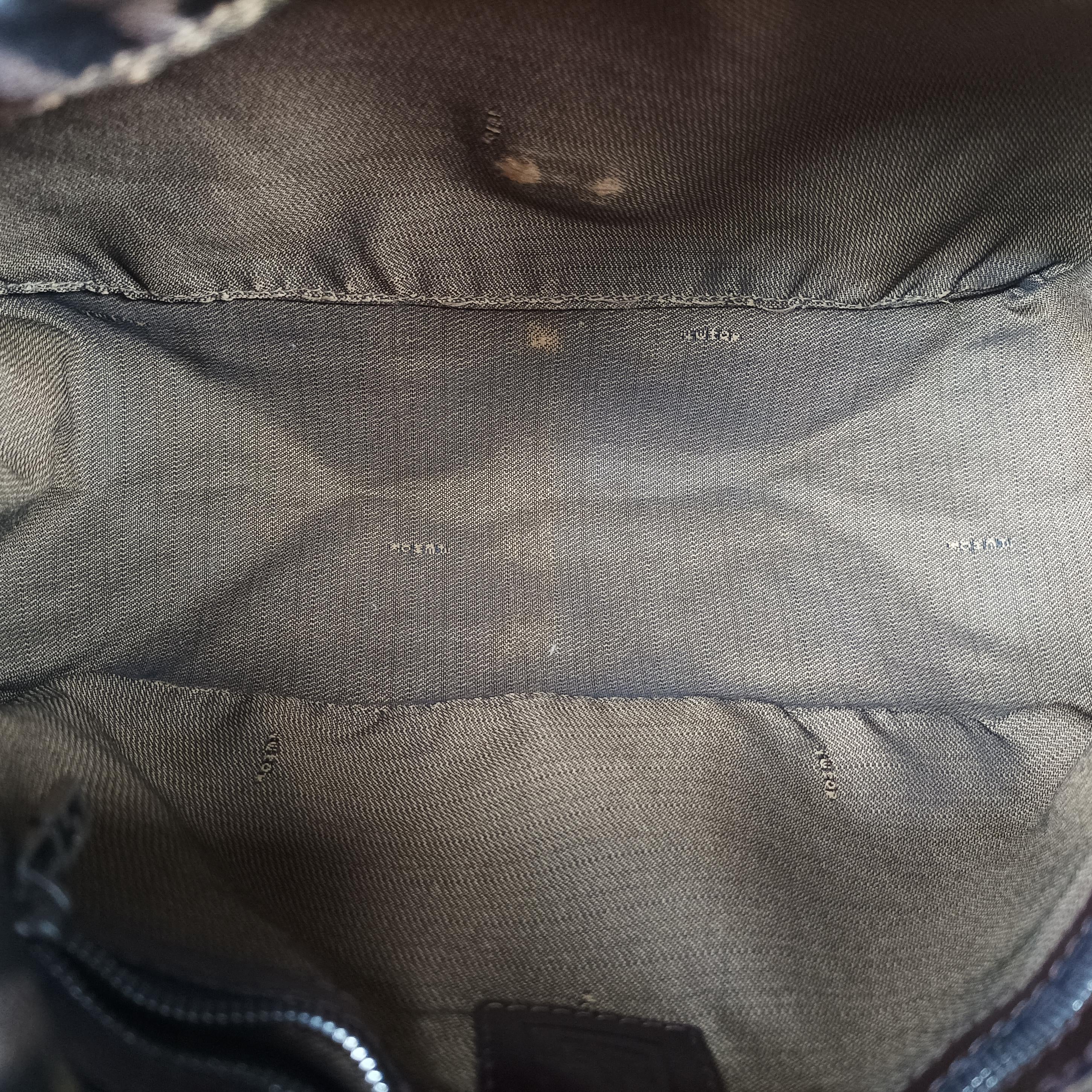 Pre-owned Fendi Mamma Baguette Brown Jacquard  shoulderbag | stylenewstar