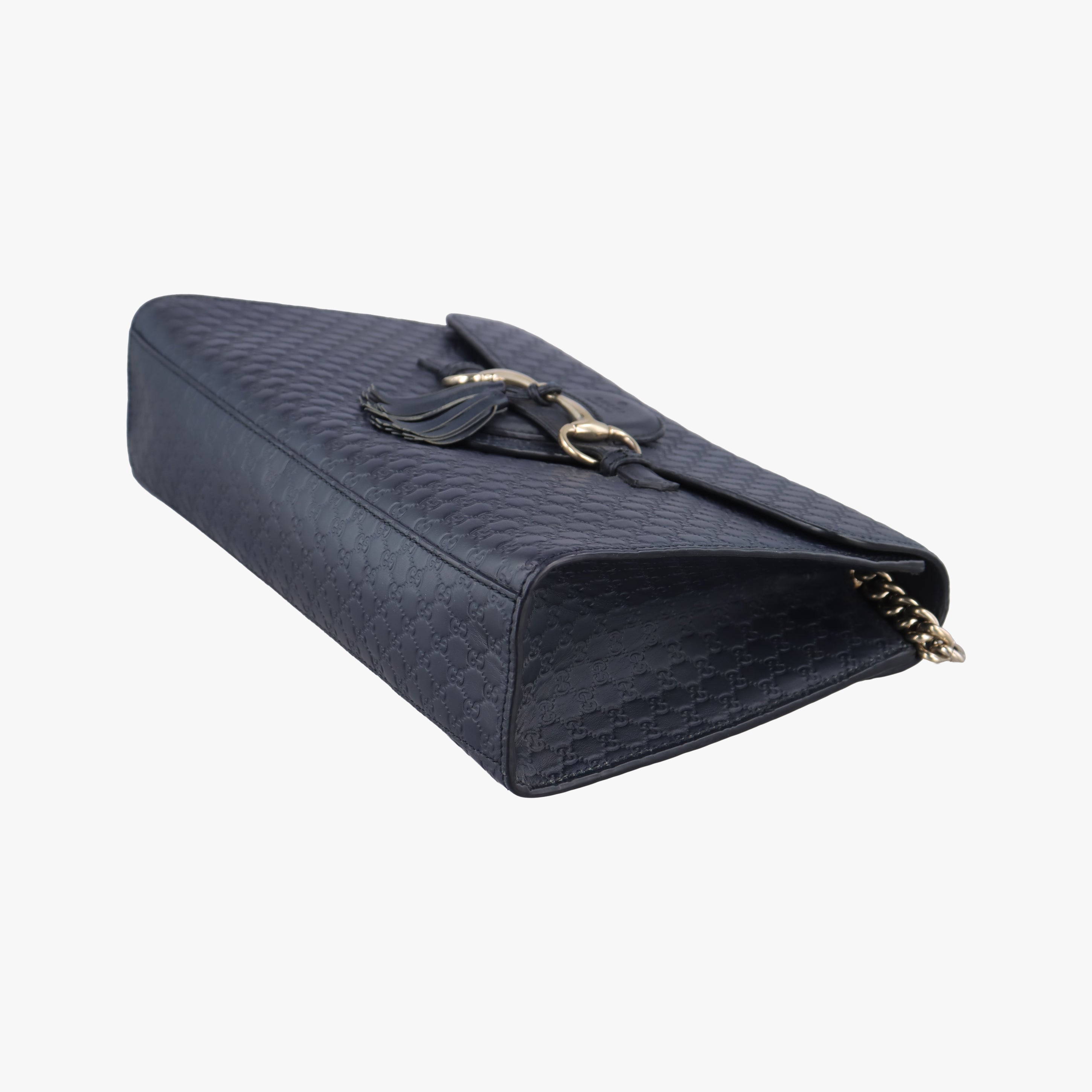 Pre-owned Gucci Emily Black Leather 449635 shoulderbag | stylenewstar