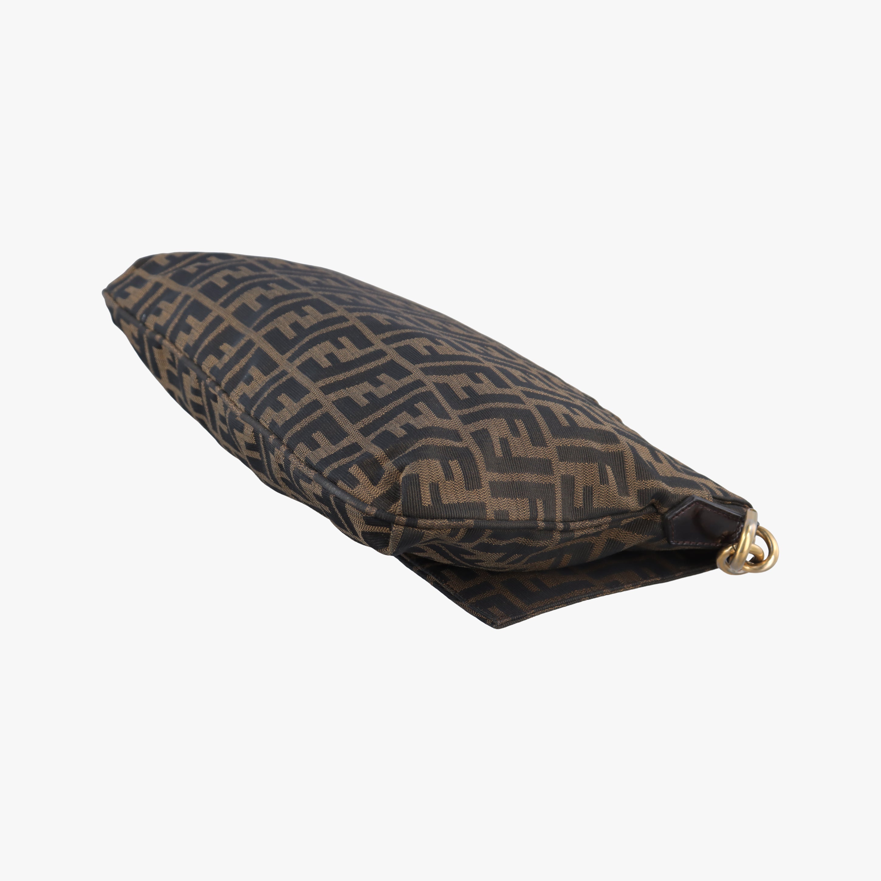 Pre-owned Fendi Mia Flap Brown Jacquard 8BT163 shoulderbag | stylenewstar