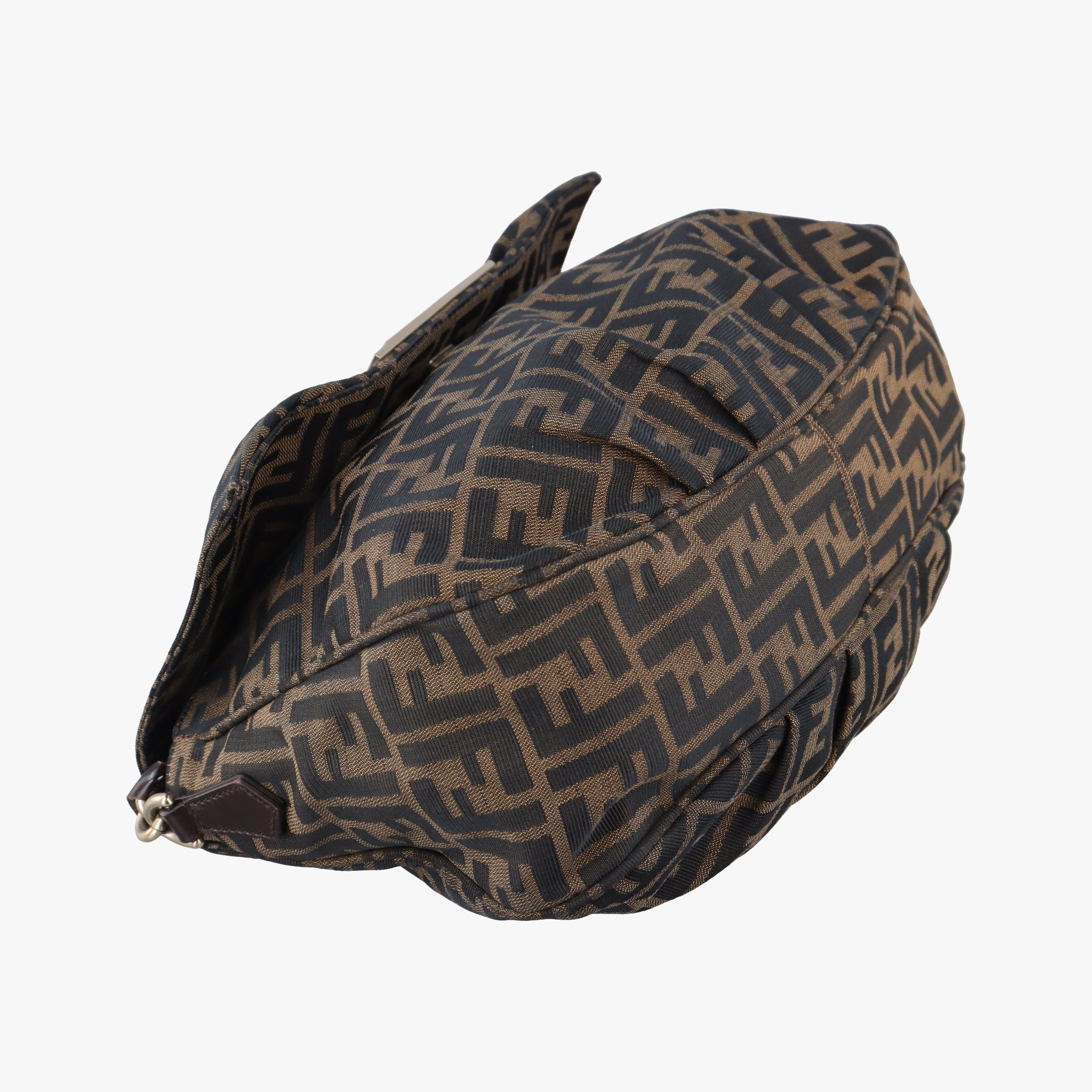 Vintage Fendi Mia Flap Brown Jacquard 8BR614 shoulderbag | stylenewstar