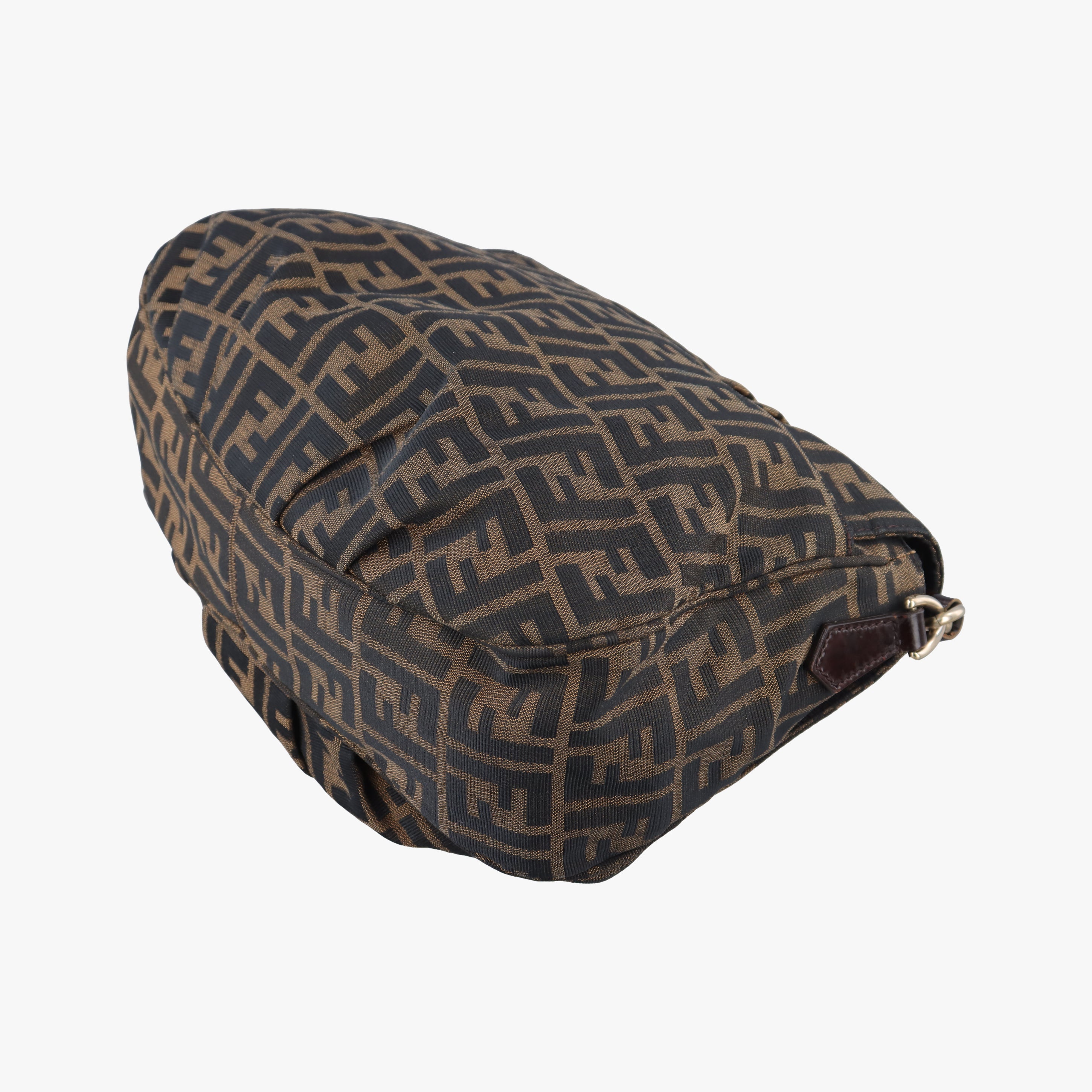 Vintage Fendi Mia Flap Brown Jacquard 8BR614 shoulderbag | stylenewstar