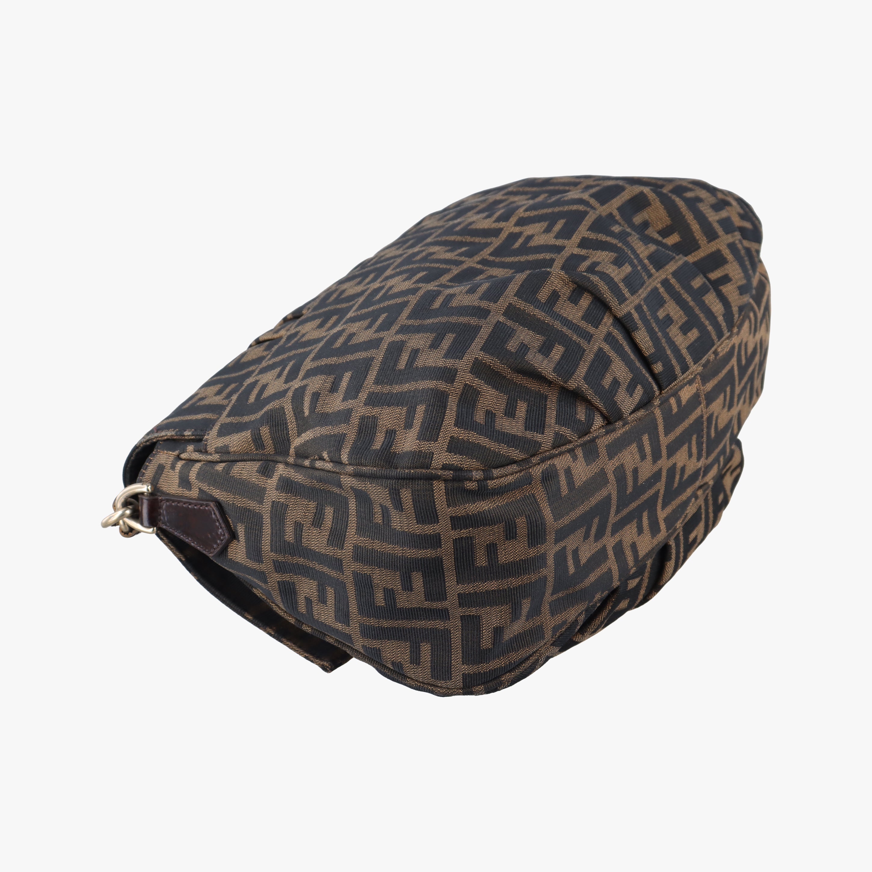 Vintage Fendi Mia Flap Brown Jacquard 8BR614 shoulderbag | stylenewstar