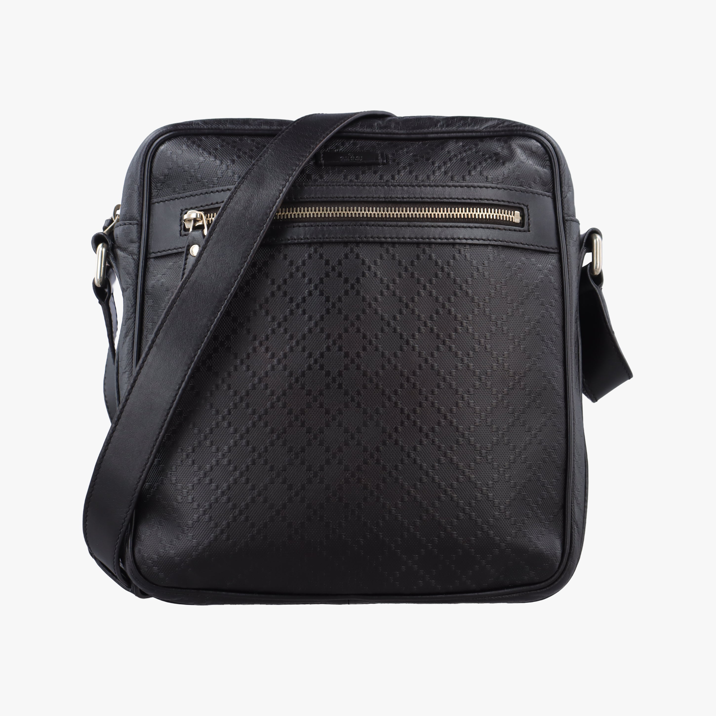 Pre-owned Gucci Diamante Brown Leather 210448 shoulderbag | stylenewstar