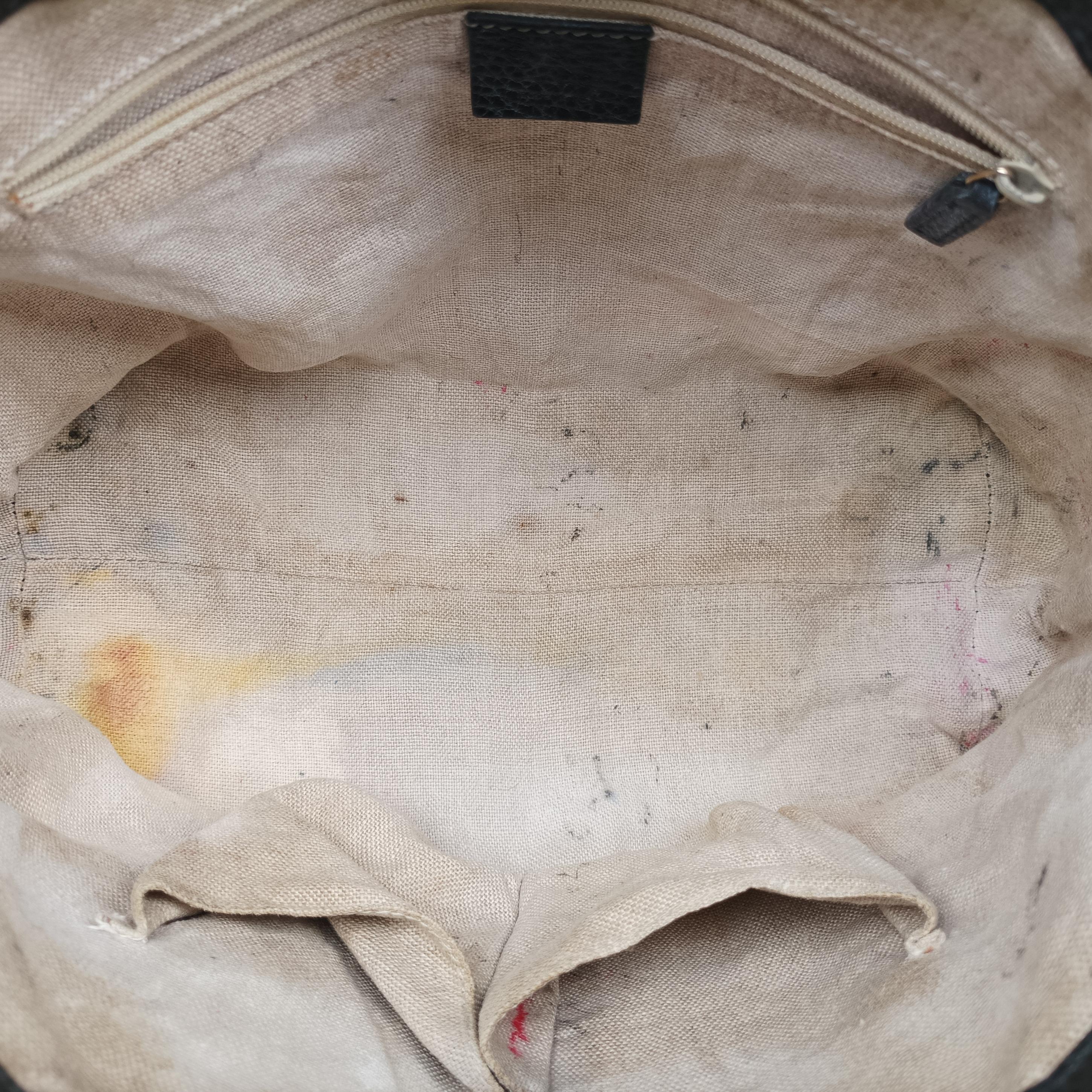 Vintage Gucci interlocking G Charmy Black Leather 449659 shoulderbag | stylenewstar