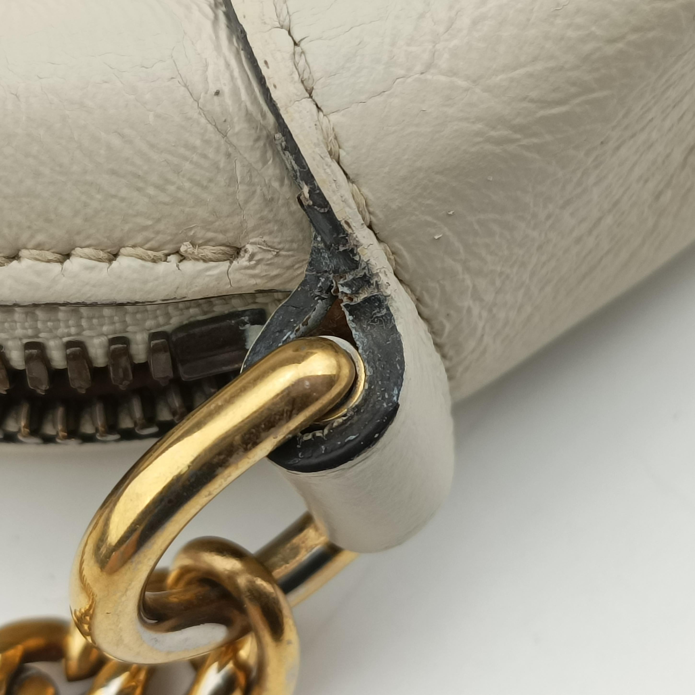 Pre-owned Gucci GG Marmont White leather 550154 shoulderbag | stylenewstar