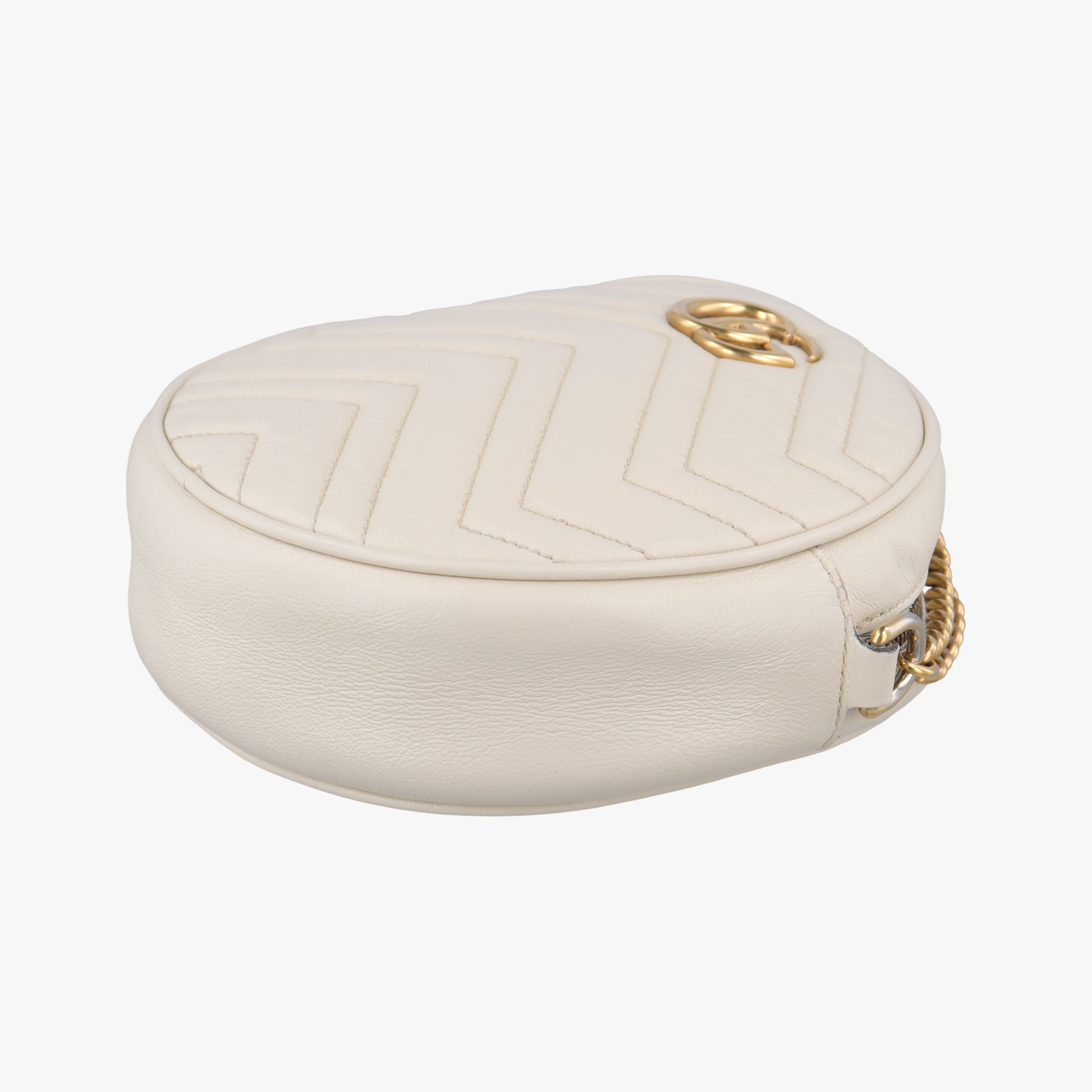 Pre-owned Gucci GG Marmont White leather 550154 shoulderbag | stylenewstar