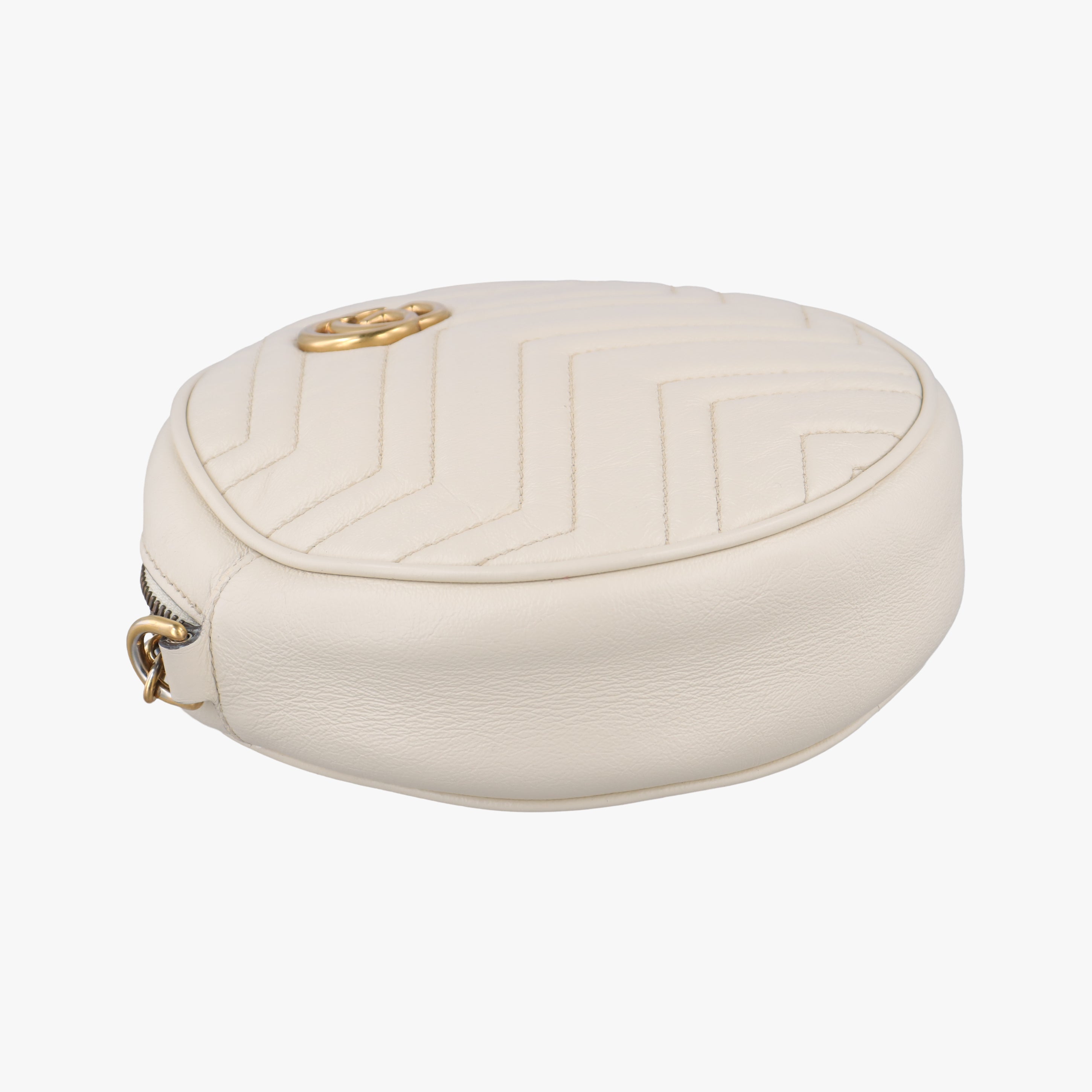 Pre-owned Gucci GG Marmont White leather 550154 shoulderbag | stylenewstar