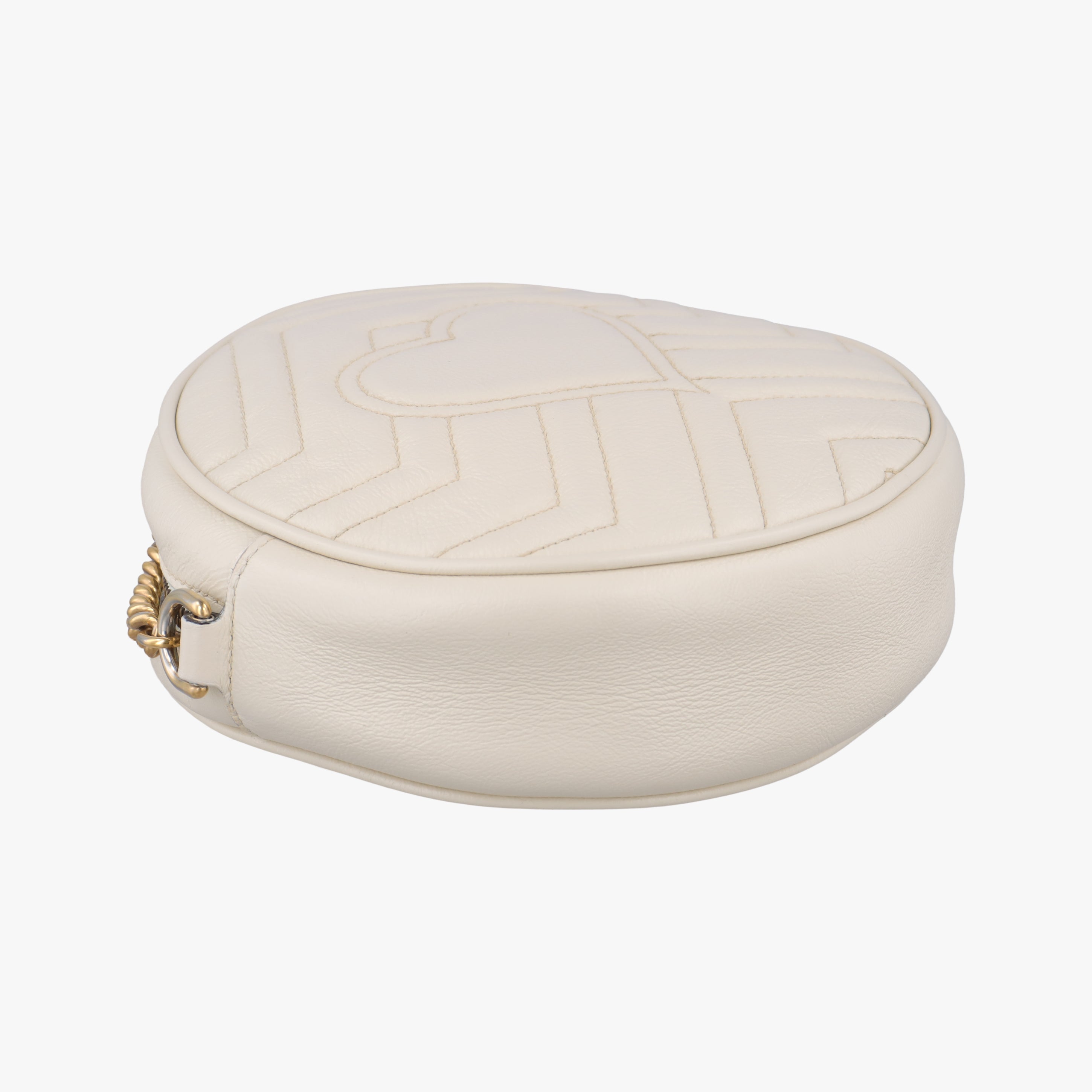 Pre-owned Gucci GG Marmont White leather 550154 shoulderbag | stylenewstar