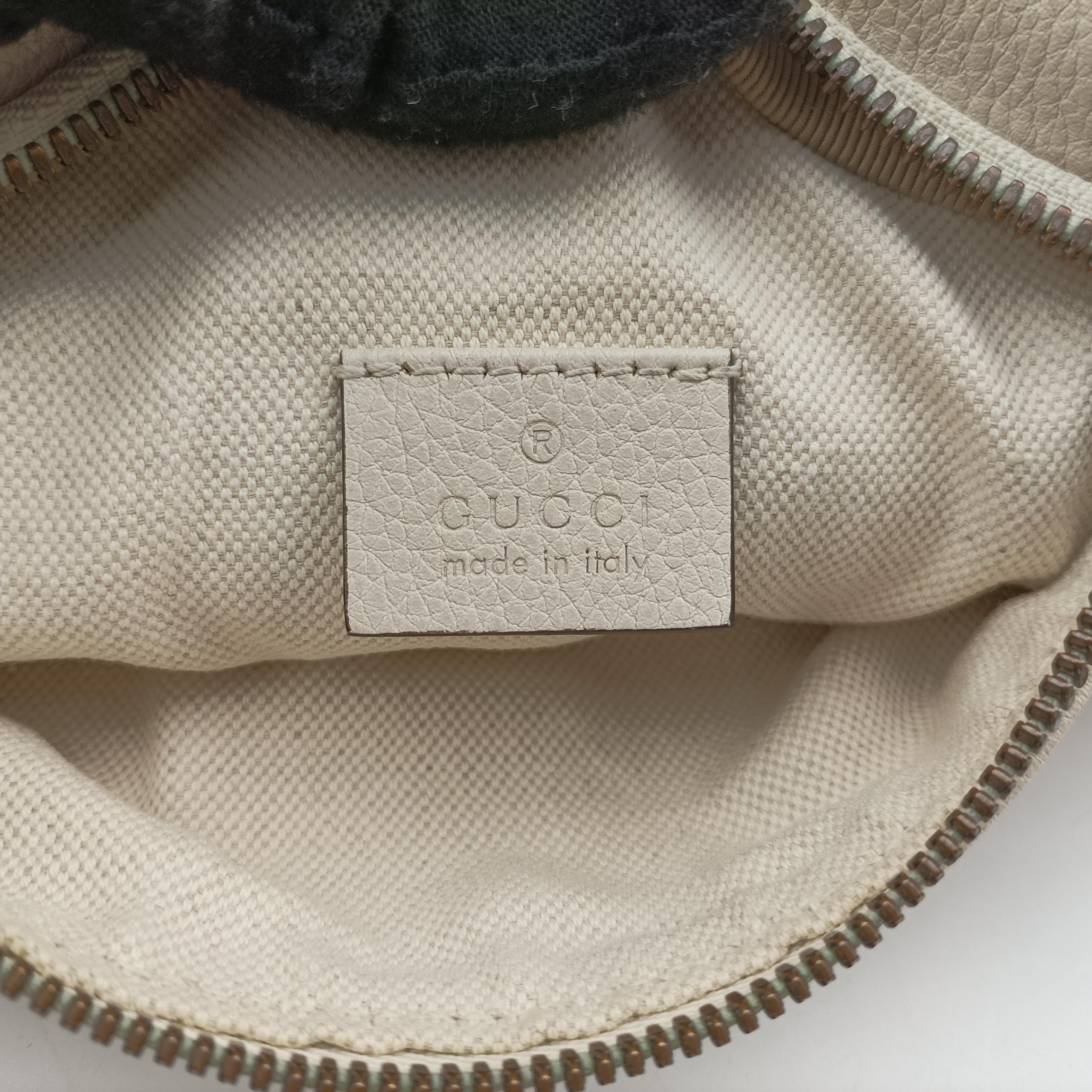 Vintage Gucci Gucci print White Leather 527792 bum bag/waist bag | stylenewstar