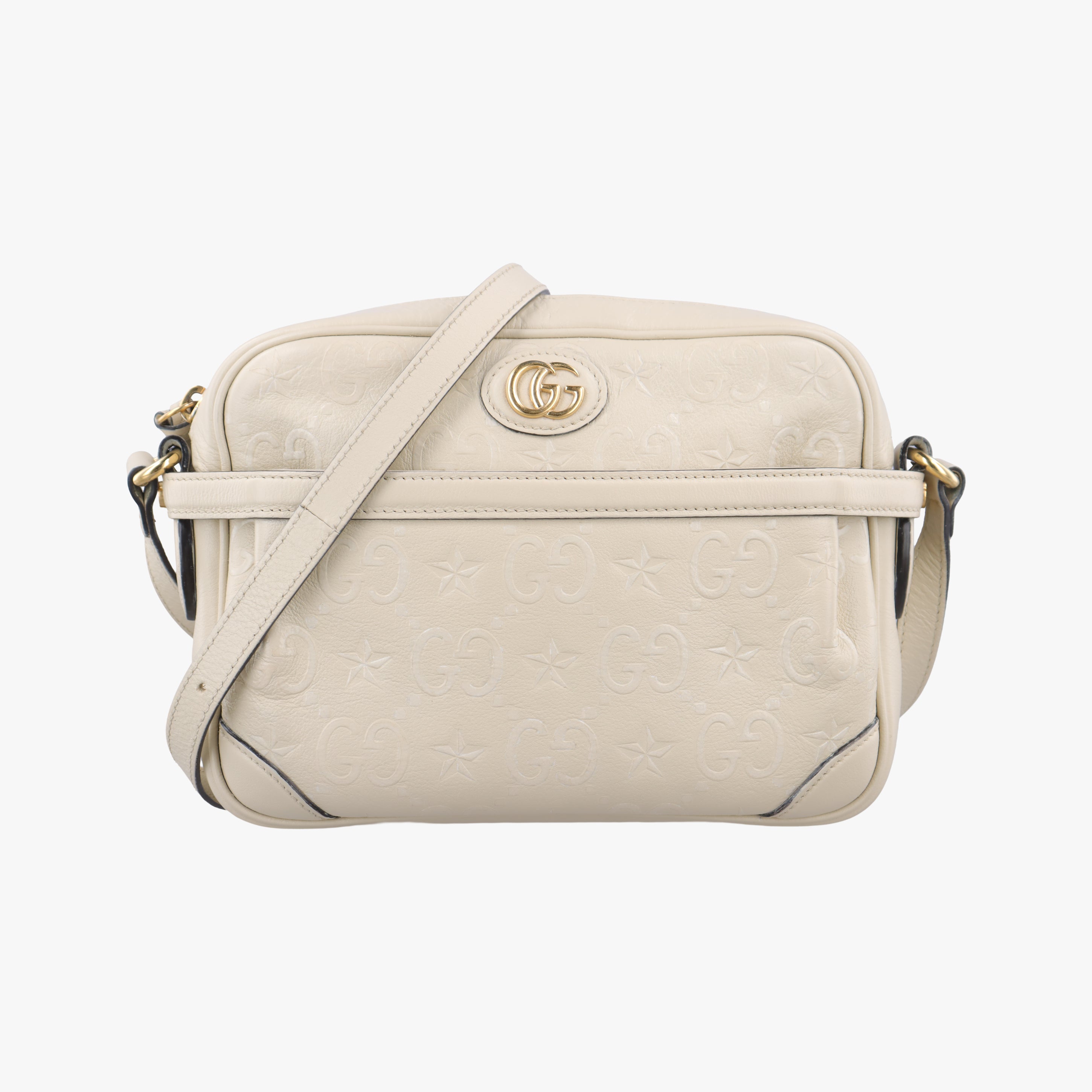 Vintage Gucci GG Star White Leather 675776 shoulderbag | stylenewstar