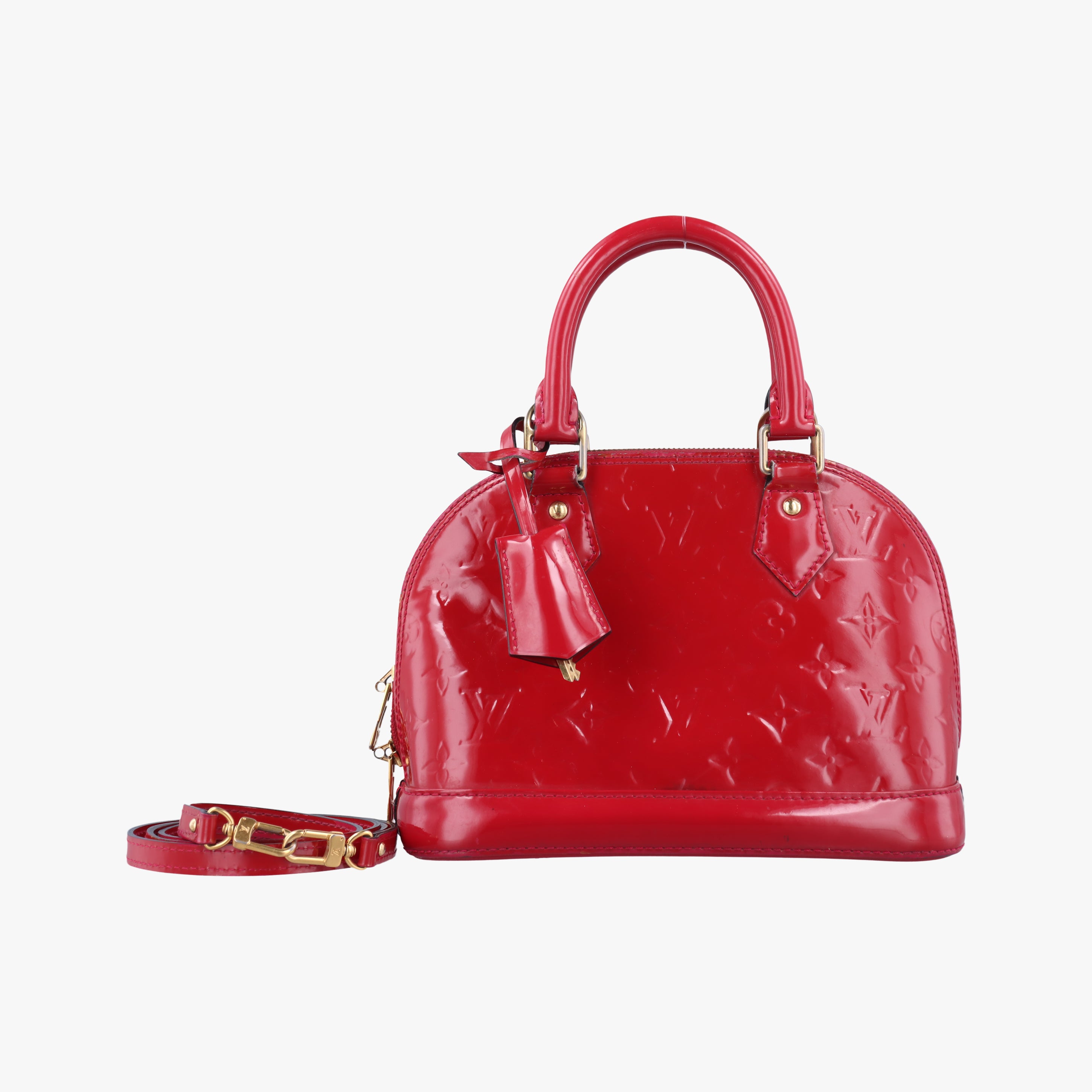 Pre-owned Louis Vuitton Alma BB pomme d'amour Vernis M91606 shoulderbag | stylenewstar