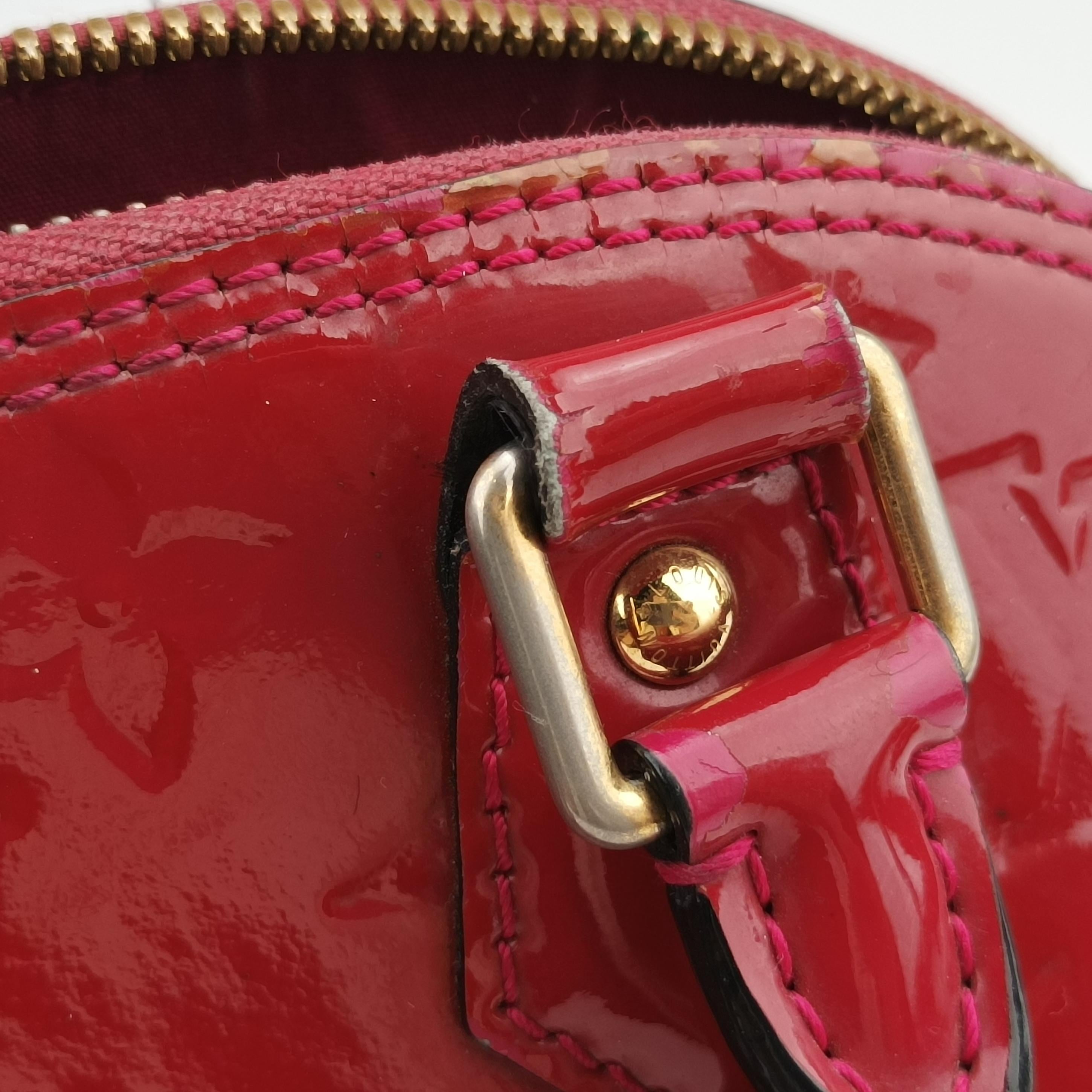 Pre-owned Louis Vuitton Alma BB pomme d'amour Vernis M91606 shoulderbag | stylenewstar