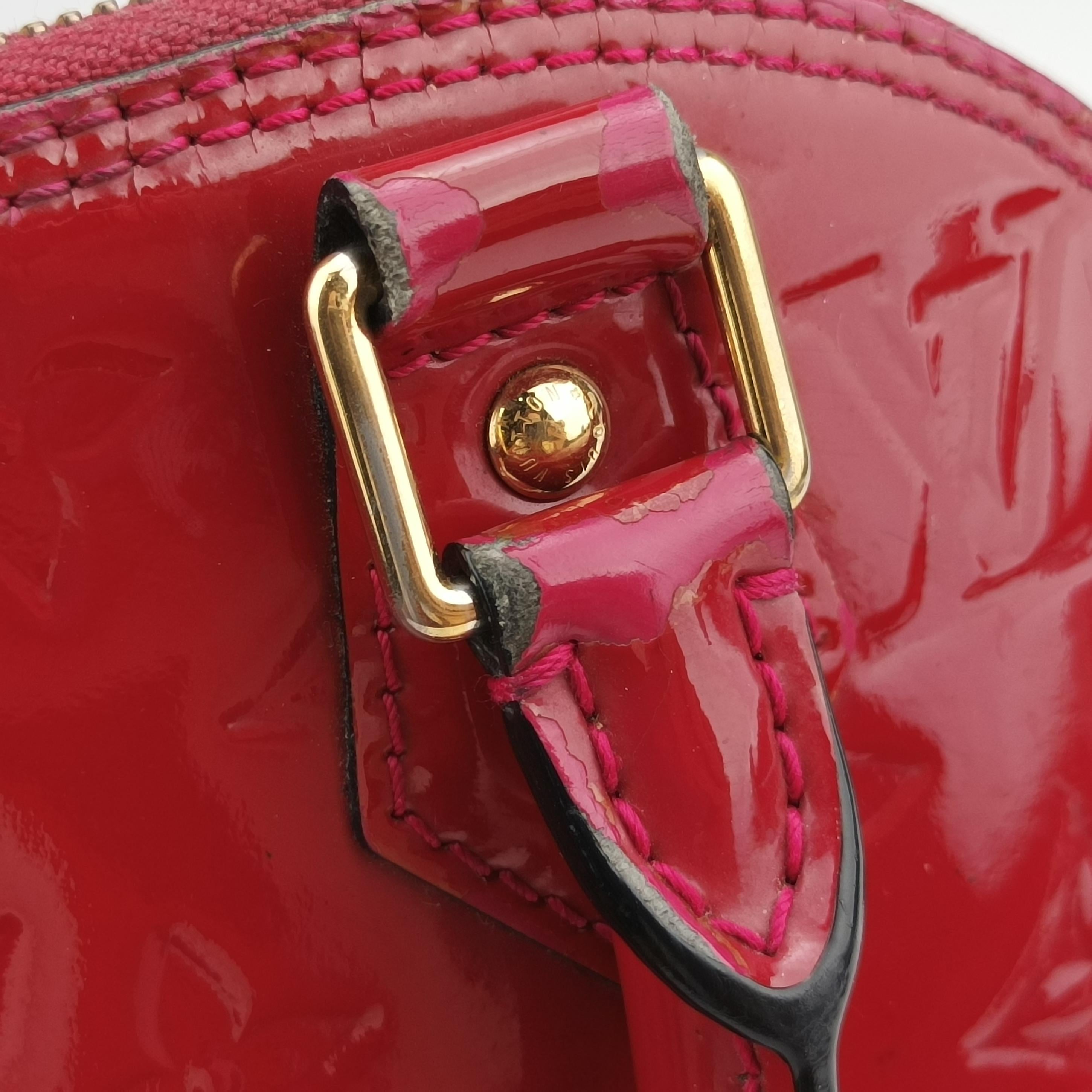 Pre-owned Louis Vuitton Alma BB pomme d'amour Vernis M91606 shoulderbag | stylenewstar