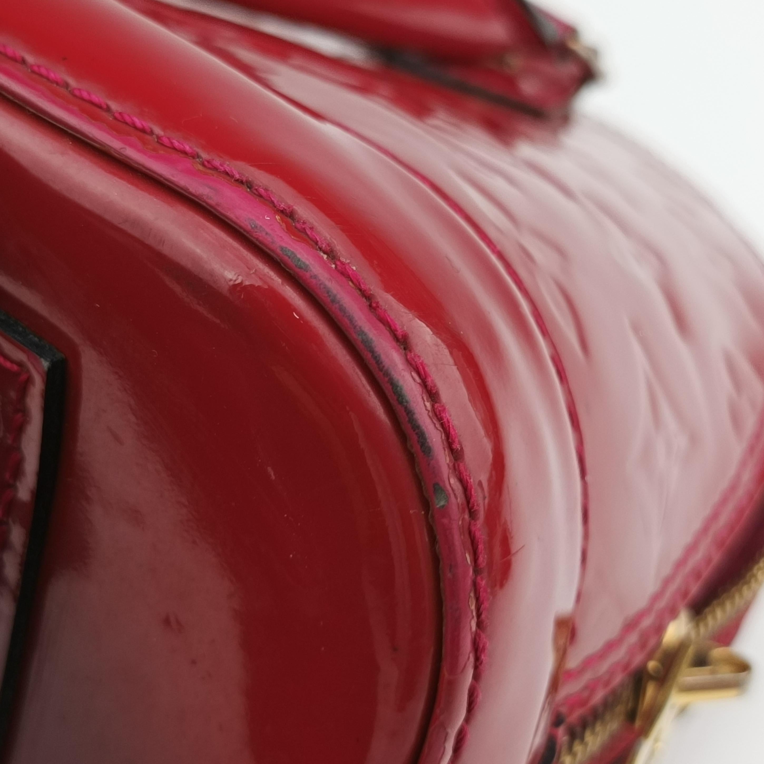 Pre-owned Louis Vuitton Alma BB pomme d'amour Vernis M91606 shoulderbag | stylenewstar