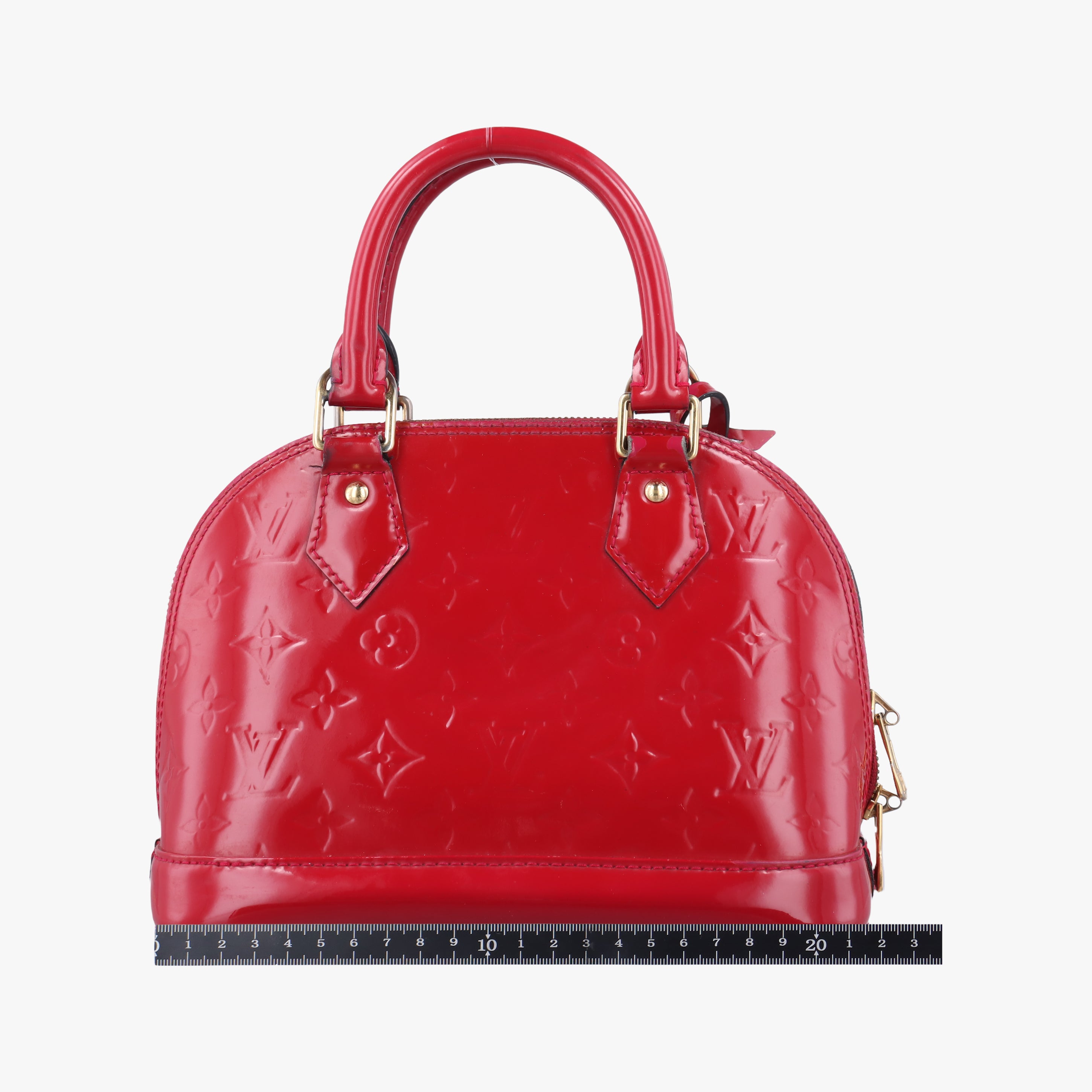 Pre-owned Louis Vuitton Alma BB pomme d'amour Vernis M91606 shoulderbag | stylenewstar