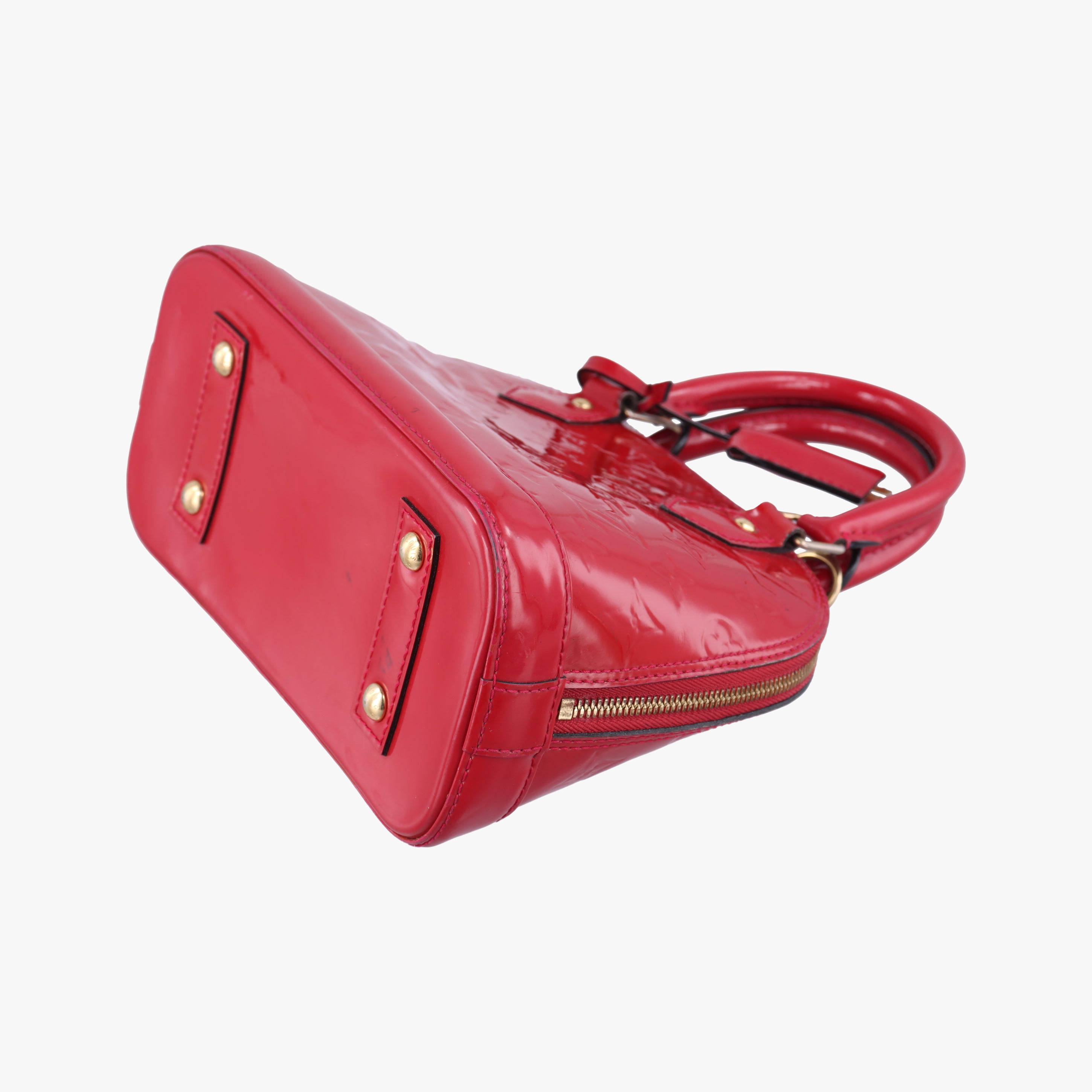 Pre-owned Louis Vuitton Alma BB pomme d'amour Vernis M91606 shoulderbag | stylenewstar