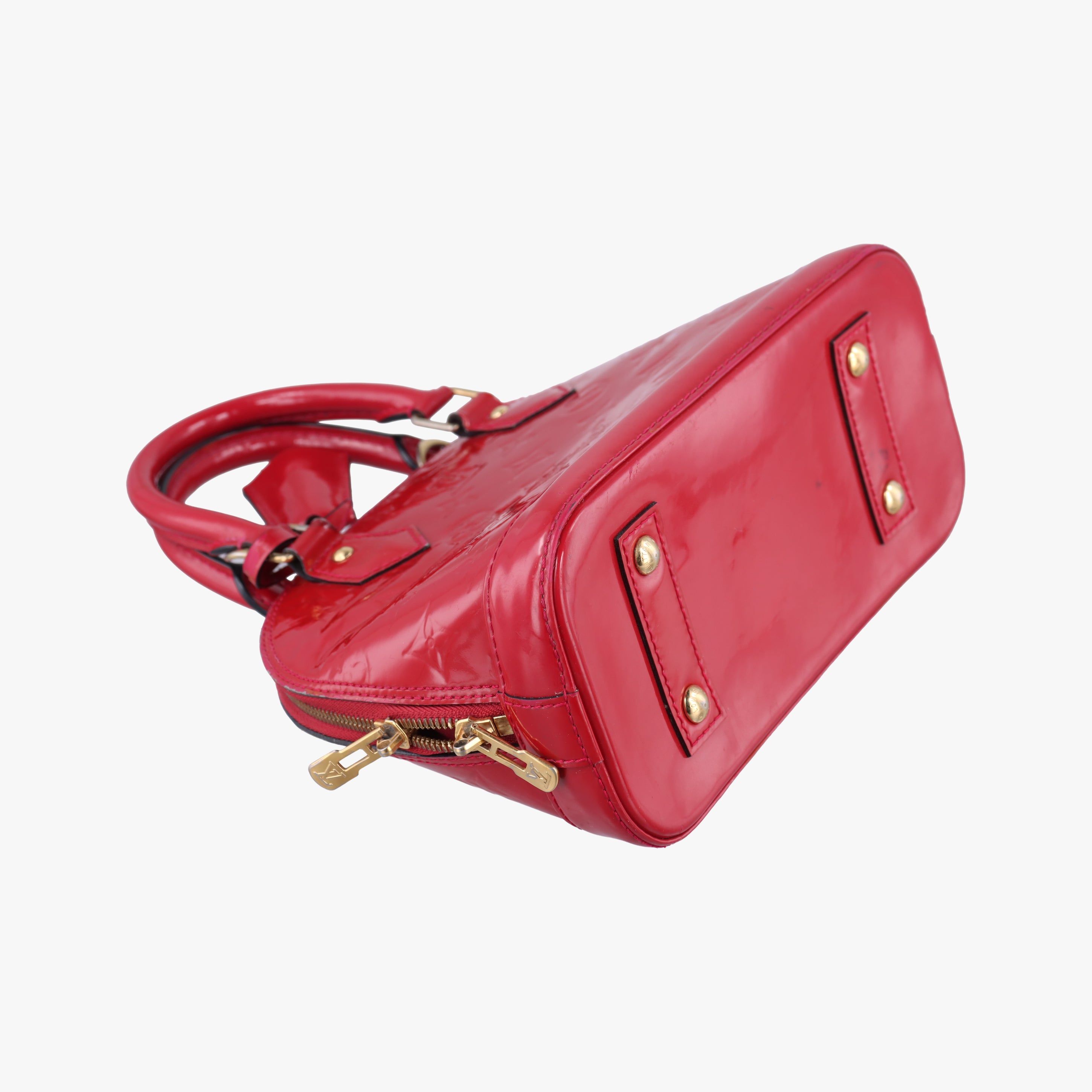Pre-owned Louis Vuitton Alma BB pomme d'amour Vernis M91606 shoulderbag | stylenewstar